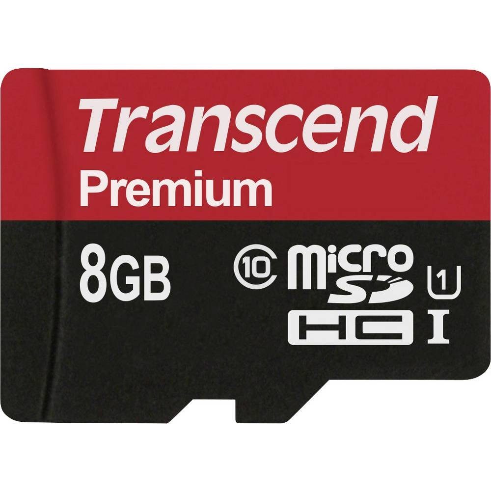 Transcend microSDHC-Karte 8GB Class 10 UHS-1 TS8GUSDCU1 Speicherkarte