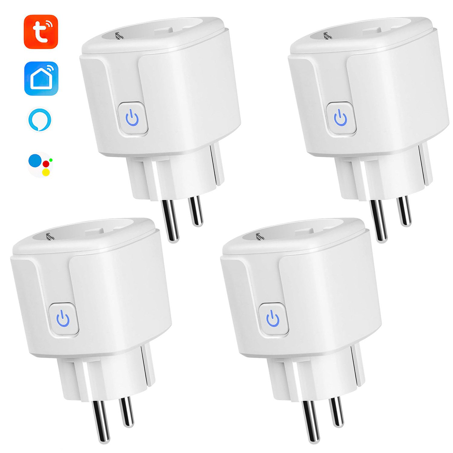 WLAN-Steckdose 4er-Pack,Smart Steckdose mit App Steuerung,Funksteckdose,Smart Plug