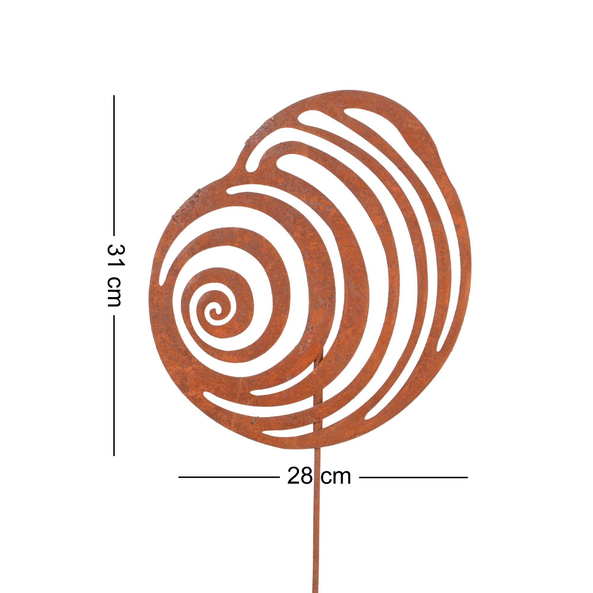 UNUS GARDEN Gartenstecker Roststecker Muscheln verschiedene günstig online kaufen