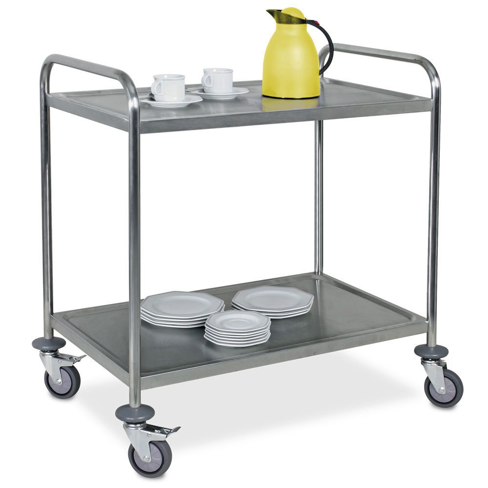 BRB-Lagertechnik Servierwagen Servierwagen aus Edelstahl, 2 günstig online kaufen