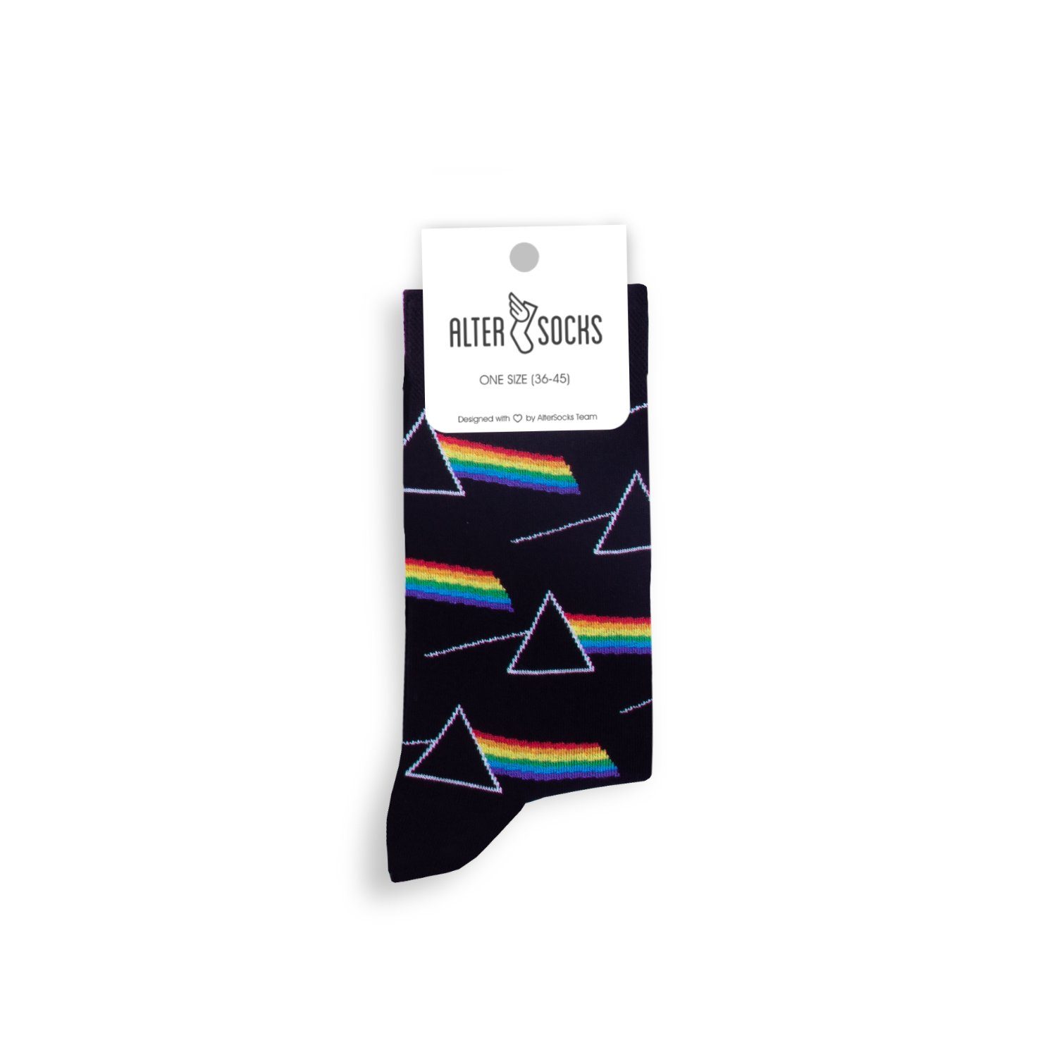 AlterSocks Freizeitsocken Lustige Socken Prisma Socken Damen & Herren Unisex Größe 36 – 45 (1 Paar)