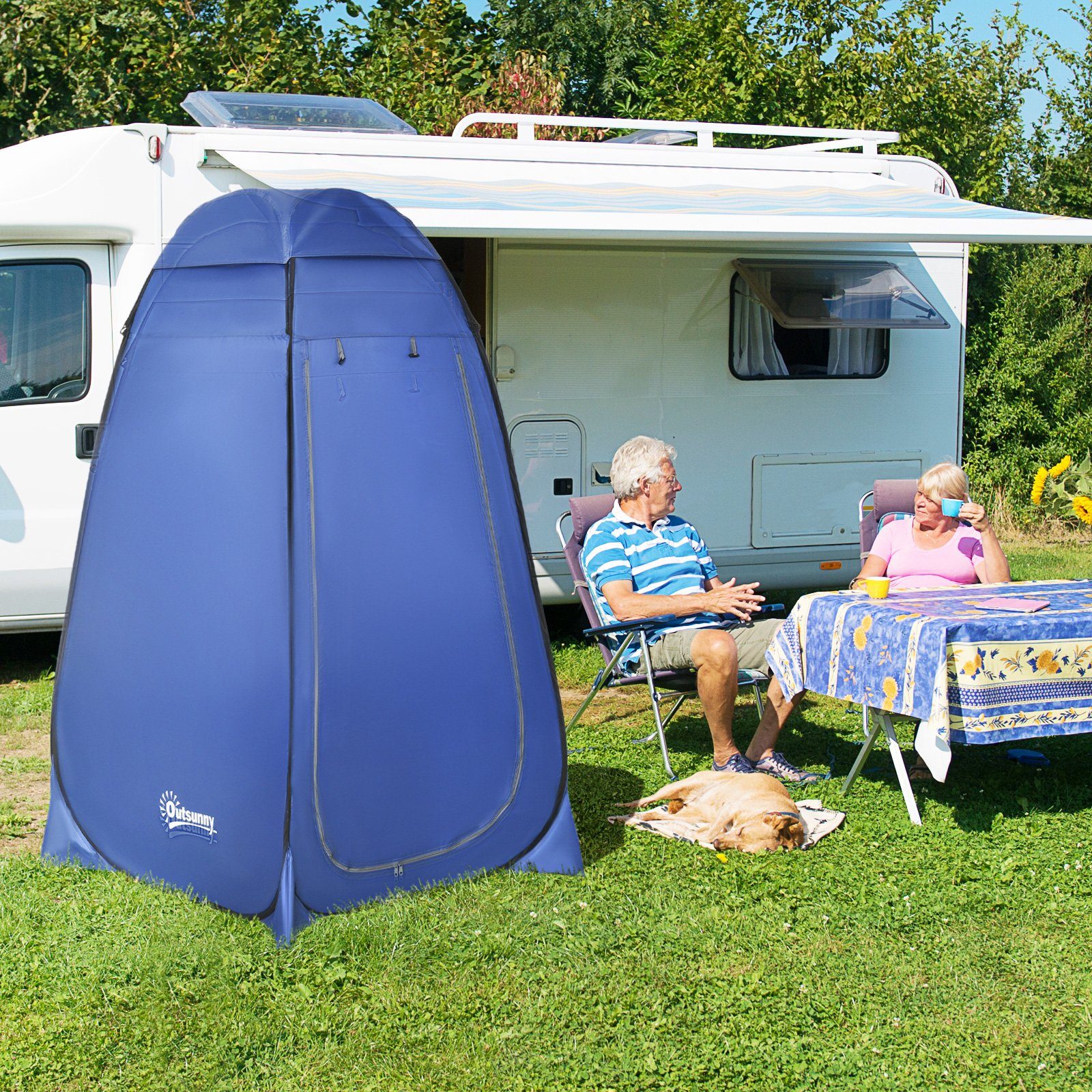 Outsunny Faltzelt Umkleidezelt mit Innentasche Duschkabine, günstig online kaufen
