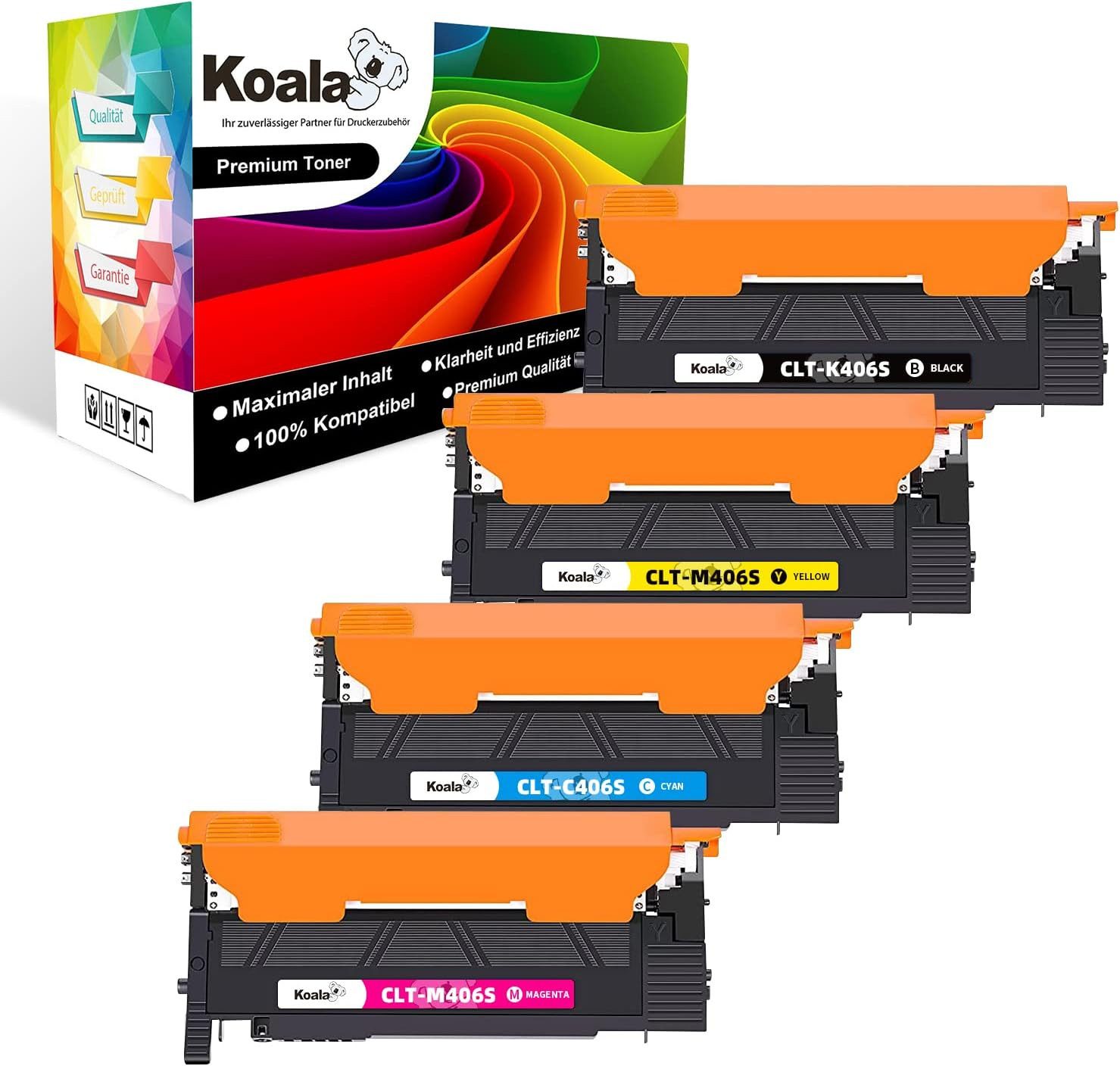 Koala Tonerkartusche CLT-K406S Toner für Samsung CLT-P406C Xpress C460W CLX 3305 C410W