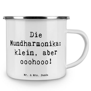 Mr. & Mrs. Panda Becher Die Mundharmonika – Klein, aber mit großem Klang - Weiß - Geschenk, M, Emaille, Liebevolles Design