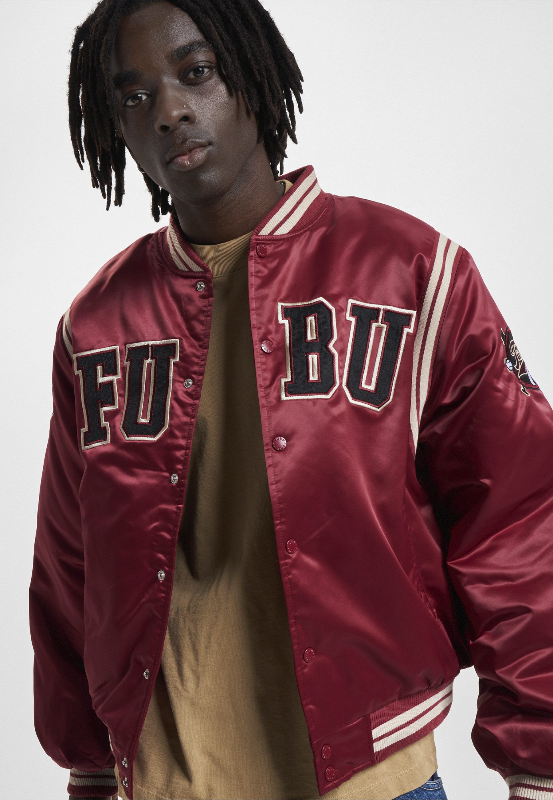 Fubu Bomberjacke Fubu Herren FM233-001-2 FUBU College Satin Varsity Jacket (1-St)