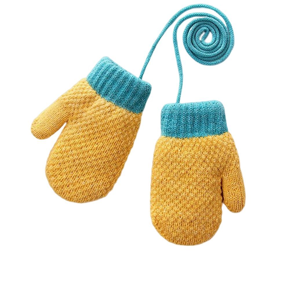 Blusmart Fleecehandschuhe Warme Winterhandschuhe Für Kinder, Verdickte Strickfäustlinge Einheitsgröße1