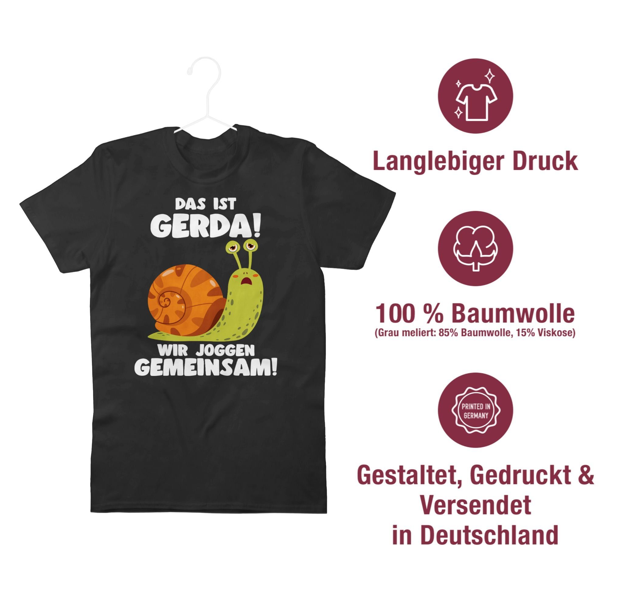 ist Schecke Joggen Wir Laufen gemeinsam Joggen - 01 T-Shirt Sp Das Shirtracer Gerda Langsame joggen Wandern Lustig Schwarz Zubehör