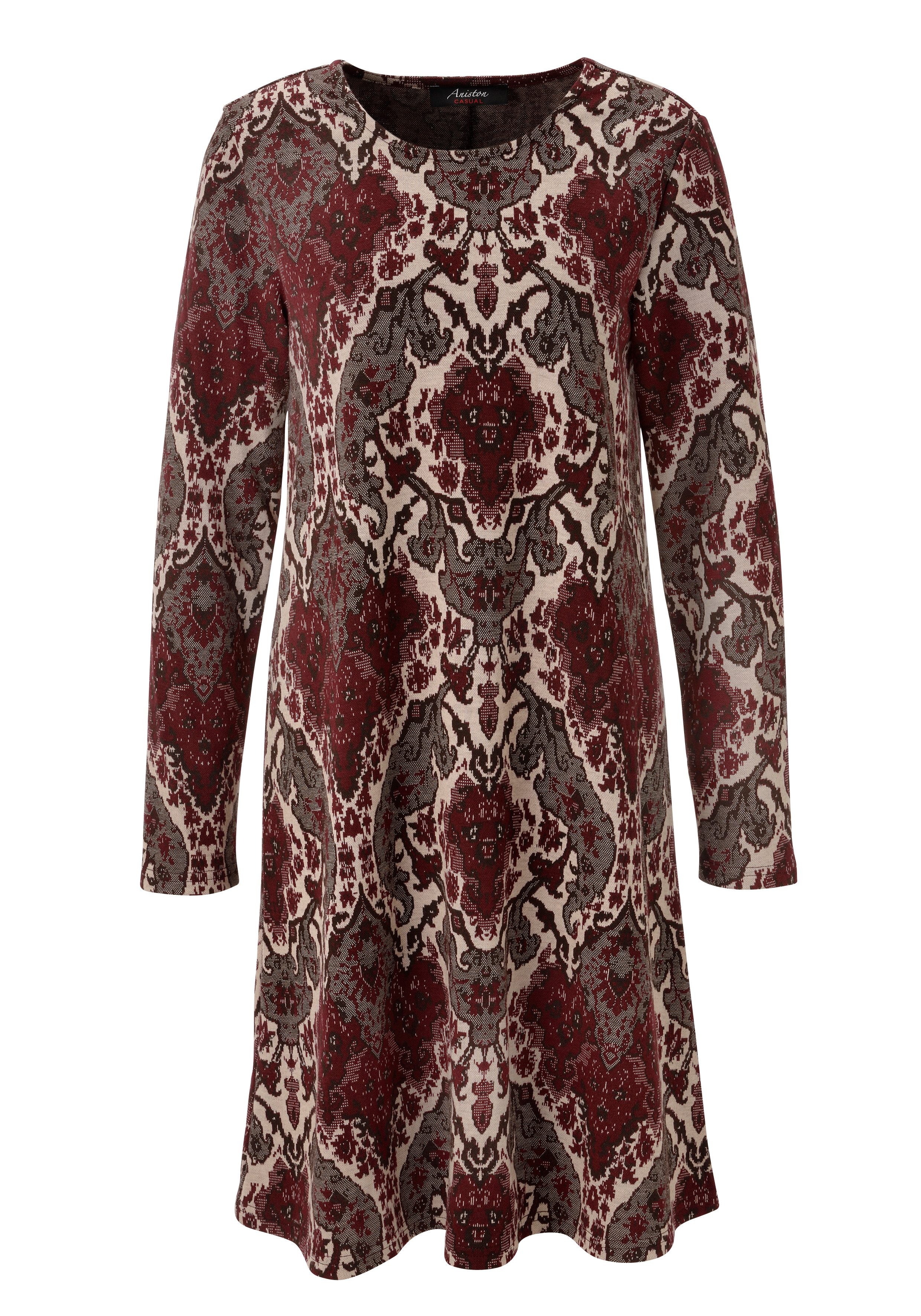Aniston CASUAL A-Linien-Kleid mit extravagantem Ornament-Muster