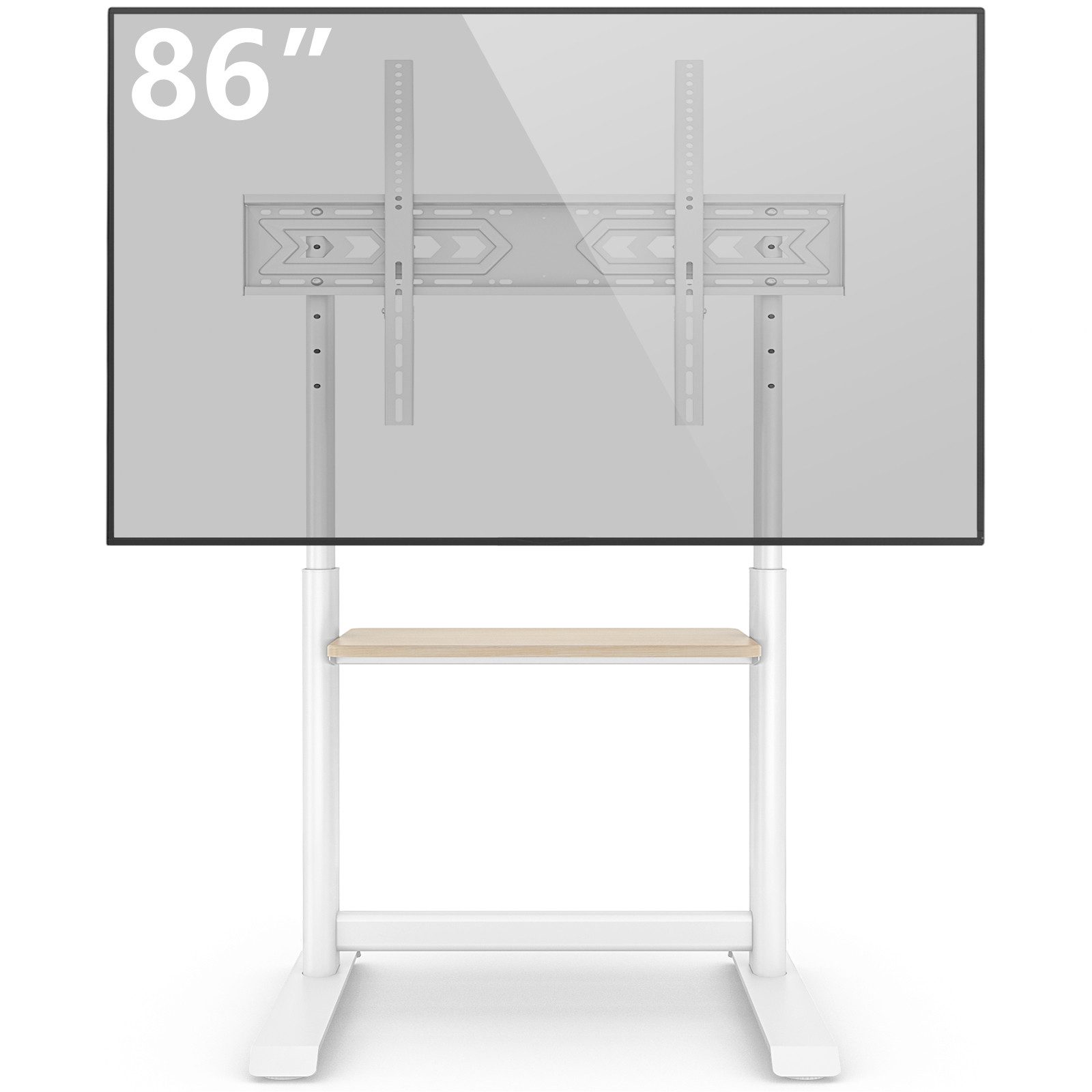 TVON TV-Ständer TV Bodenständer für 60 bis 86 Zoll Fernseher, Regal für Geräte, (bis 86 Zoll, 1-tlg., 68kg Tragfähigkeit, Max. VESA 800x600mm)