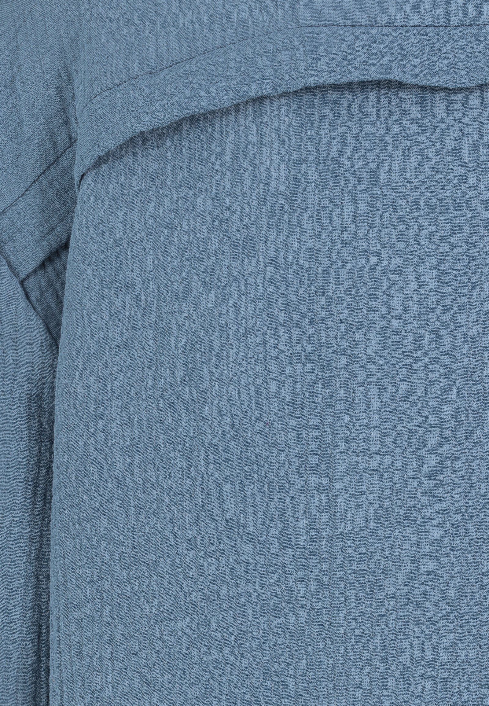 Damen SUBLEVEL Musselinbluse middle-blue Langarmbluse