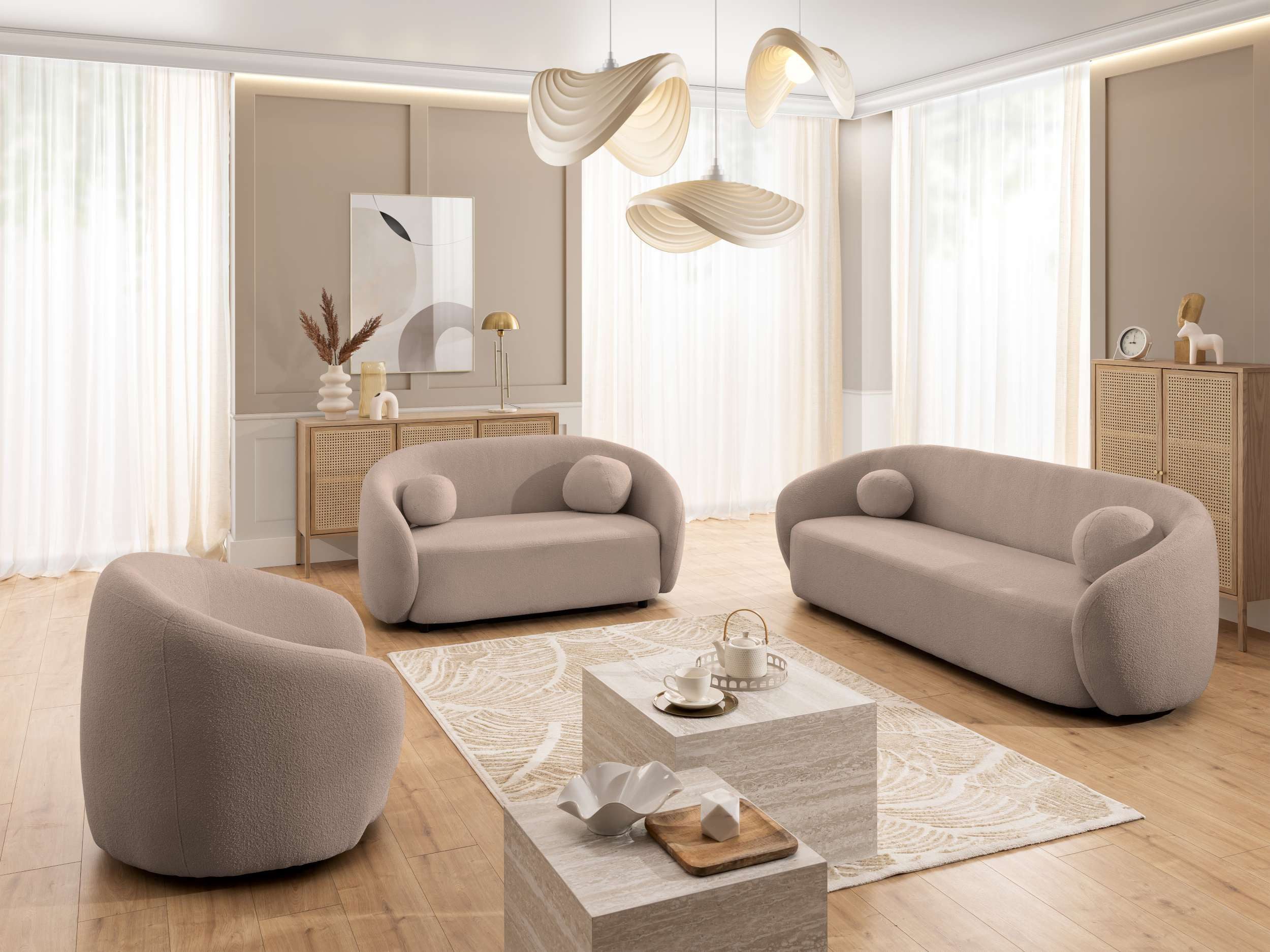 99rooms Polstergarnitur Branko, (Couchgarnitur, Set (3-tlg), bestehend aus 3-Sitzer Sofa, 2-Sitzer Sofa, Sessel, mit Rundumbezug