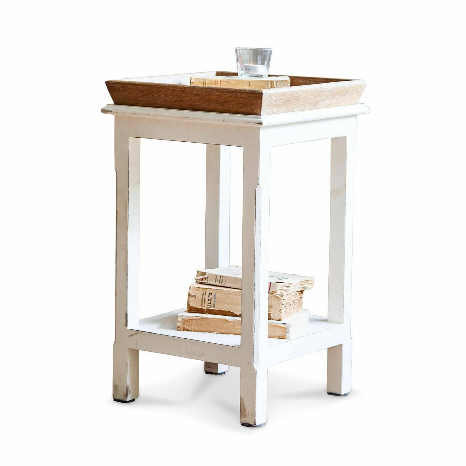 Mirabeau Beistelltisch Beistelltisch Vieille weiß/braun