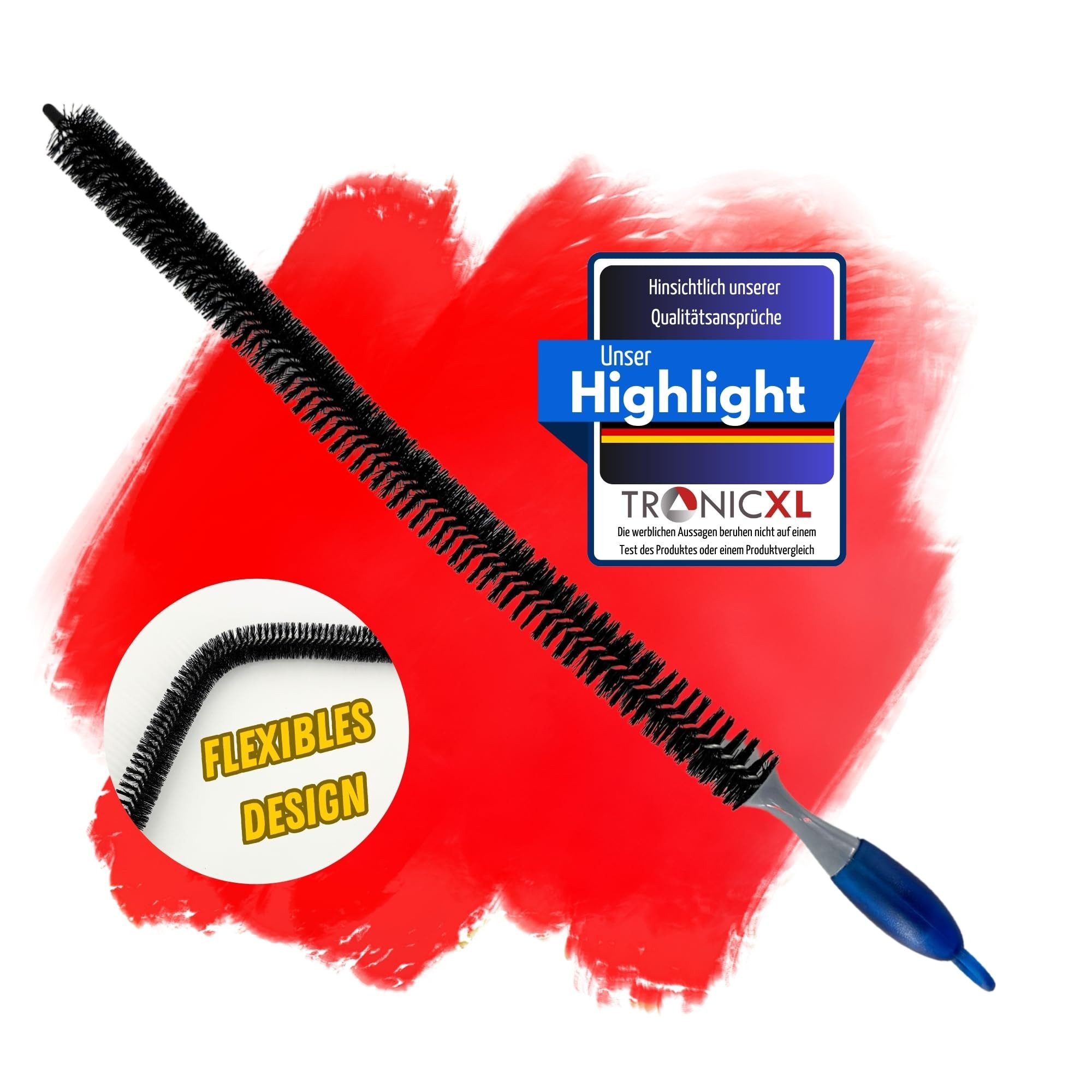 TronicXL Reinigungsbürste Maschinenbürste Rohrbürste 40mm XXL Flaschenbürste Bürste zum Reinigen, Maschinen, Rohre, Heizung, Werkstatt, (1-tlg), für Maschinen Rohr Rohre Reinigungsbürste biegsam biegbar