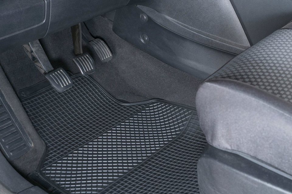 WALSER Auto-Fußmatte EVO (4 St), 4-tlg., Gummi