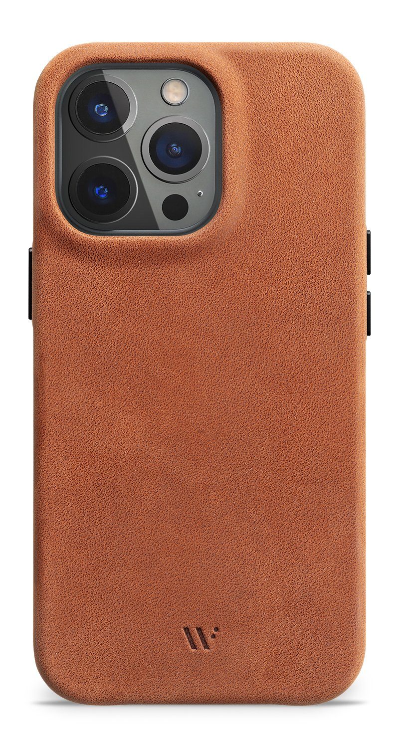 wiiuka Smartphone-Hülle Hülle für iPhone 15 Pro Lederhülle Leder Case Handyhülle, Handgefertigt - Deutsches Leder, Premium Case