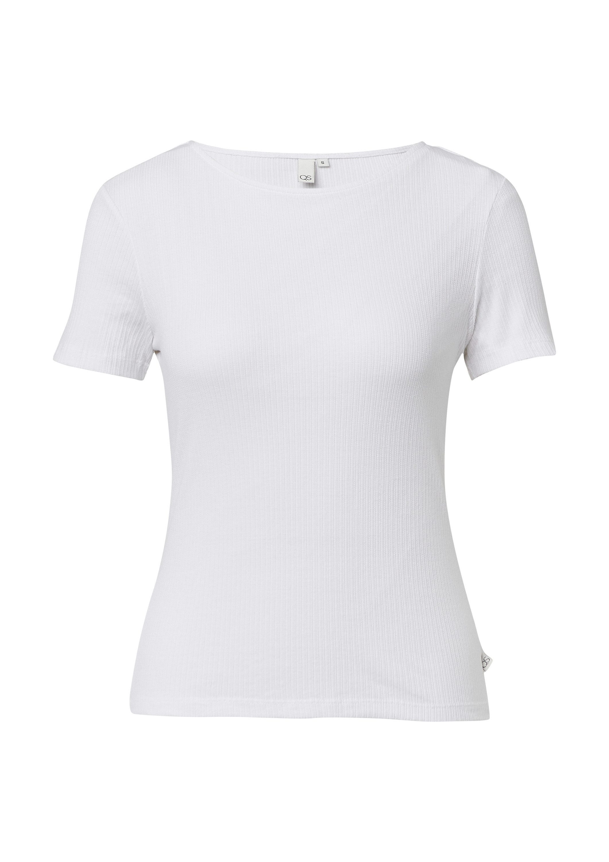 QS Kurzarmshirt T-Shirt Schmal geschnittenes Shirt günstig online kaufen