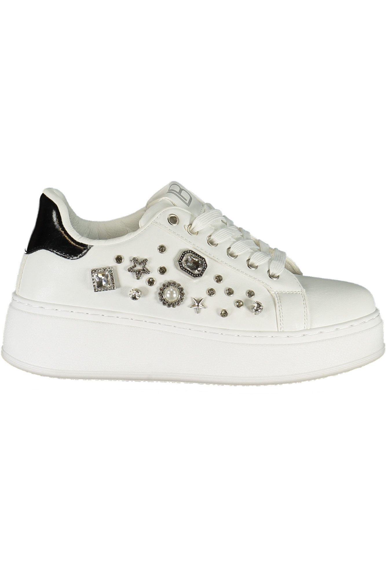 Laura Biagiotti Sneaker Elegante weiße Damensneaker mit Strass und