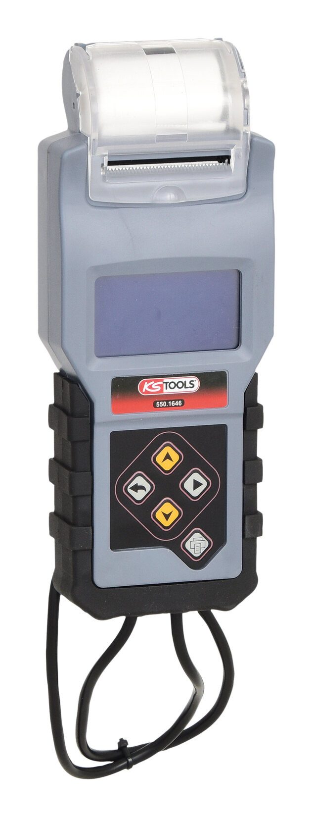 KS Tools Тестер батареи, 12V Digital-Batterie- und Ladesystemtester mit integriertem Drucker