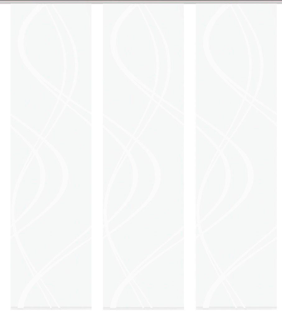 HOME WOHNIDEEN Schiebegardine TIBERIO 3er SET (3 St), Paneelwagen, blickdicht, Schiebegardine 3er SET TIBERIO