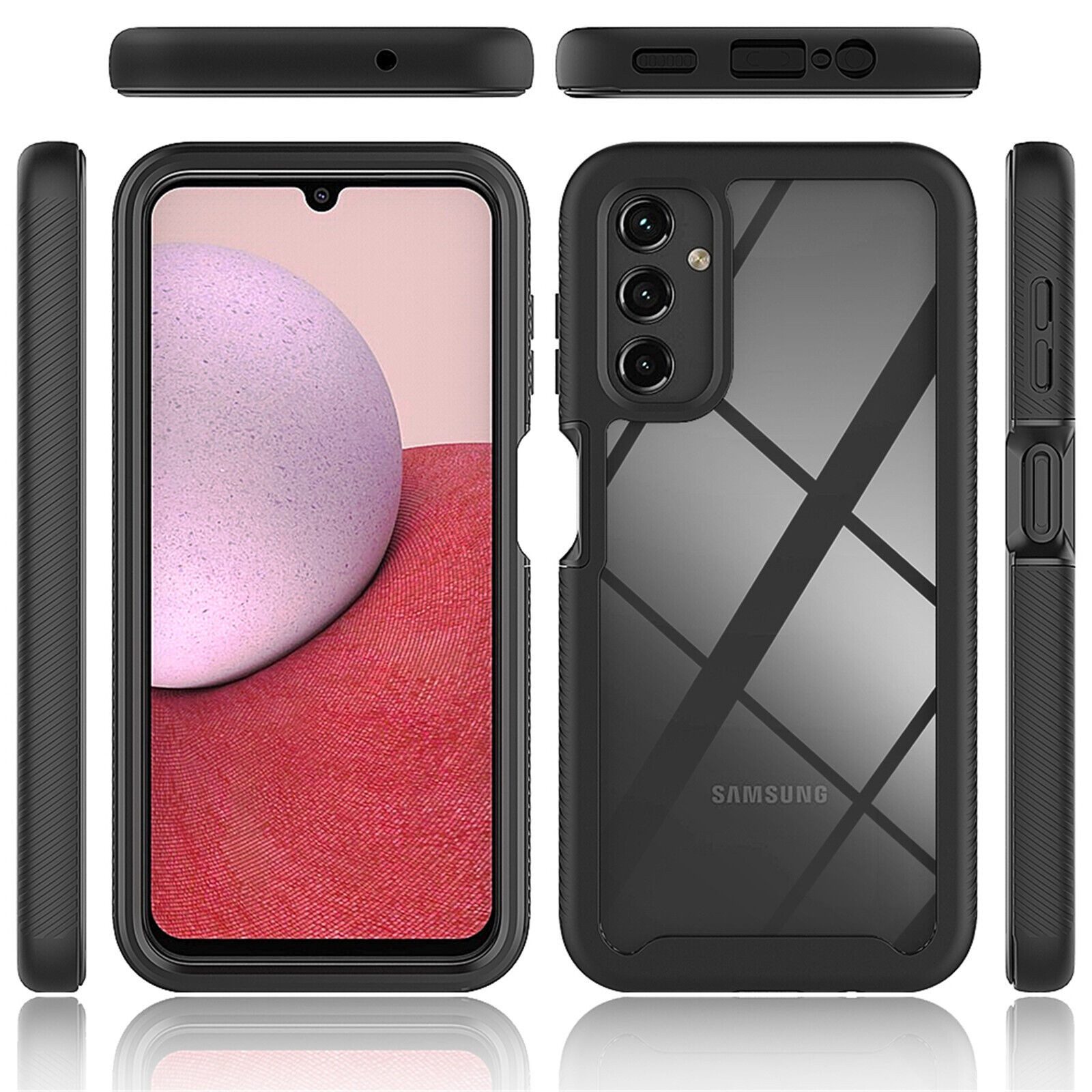 betterfon Handyhülle für Samsung Galaxy A14 TPU Case mit 360° Rundumschutz Displayschutz, 360 Grad Hülle mit Displayschutz und Fingerprint – Bild 3 von 5