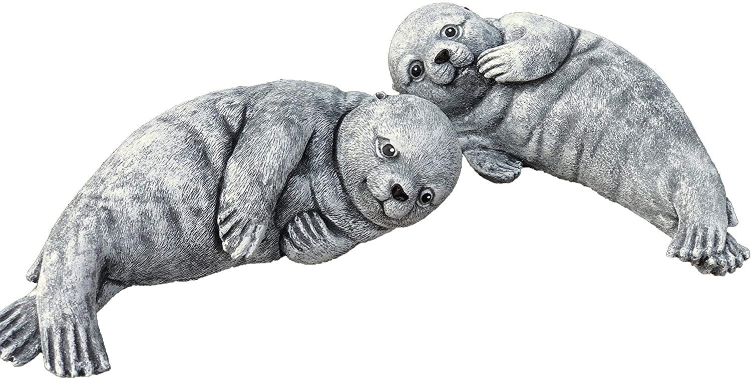 Stone and Style Gartenfigur Frostfeste Steinfiguren 2er-Set Robbe