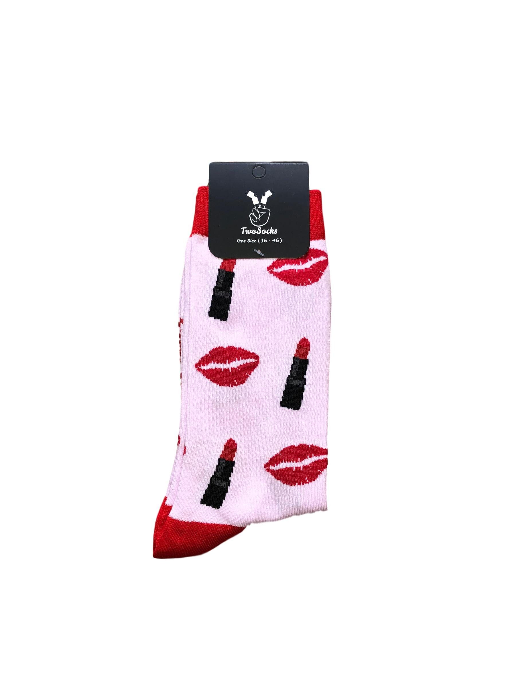 Herren, lustige TwoSocks Freizeitsocken & Einheitsgröße Damen Socken Kuss Socken