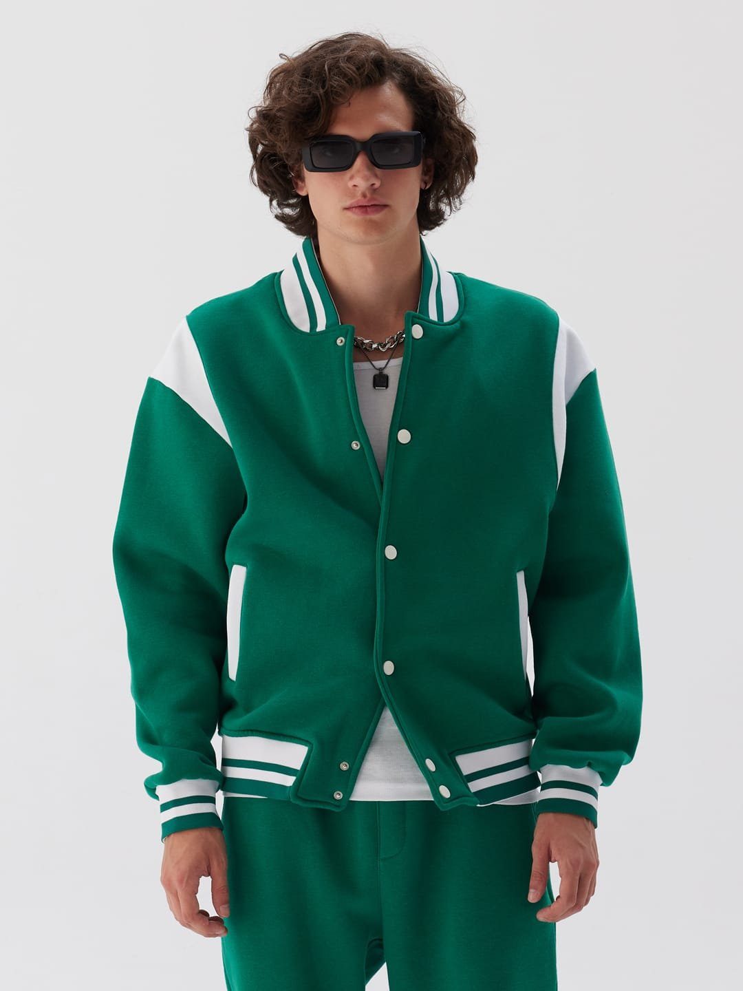 Collegejacke Basic Jacket Baseballjacke Baumwolle Herren Unisex Jacke
