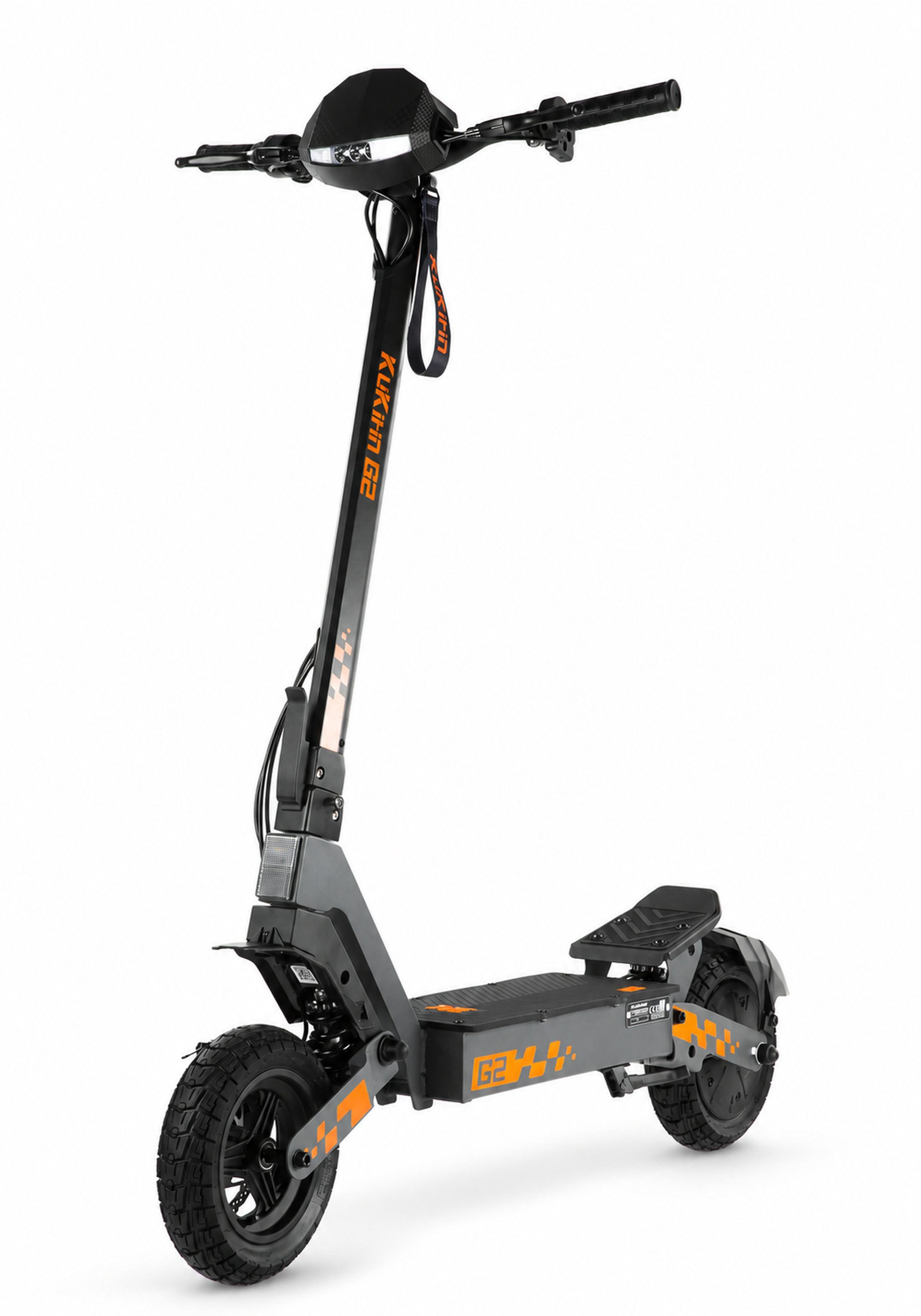 Vankel E-Scooter KuKirin G2 E-Scooter 800W 48V 15.6Ah 55km 45km/h 10 Zoll klappbar, Federgabelung Dualfederung LED Display Scheibenbremse IPX4 Akku