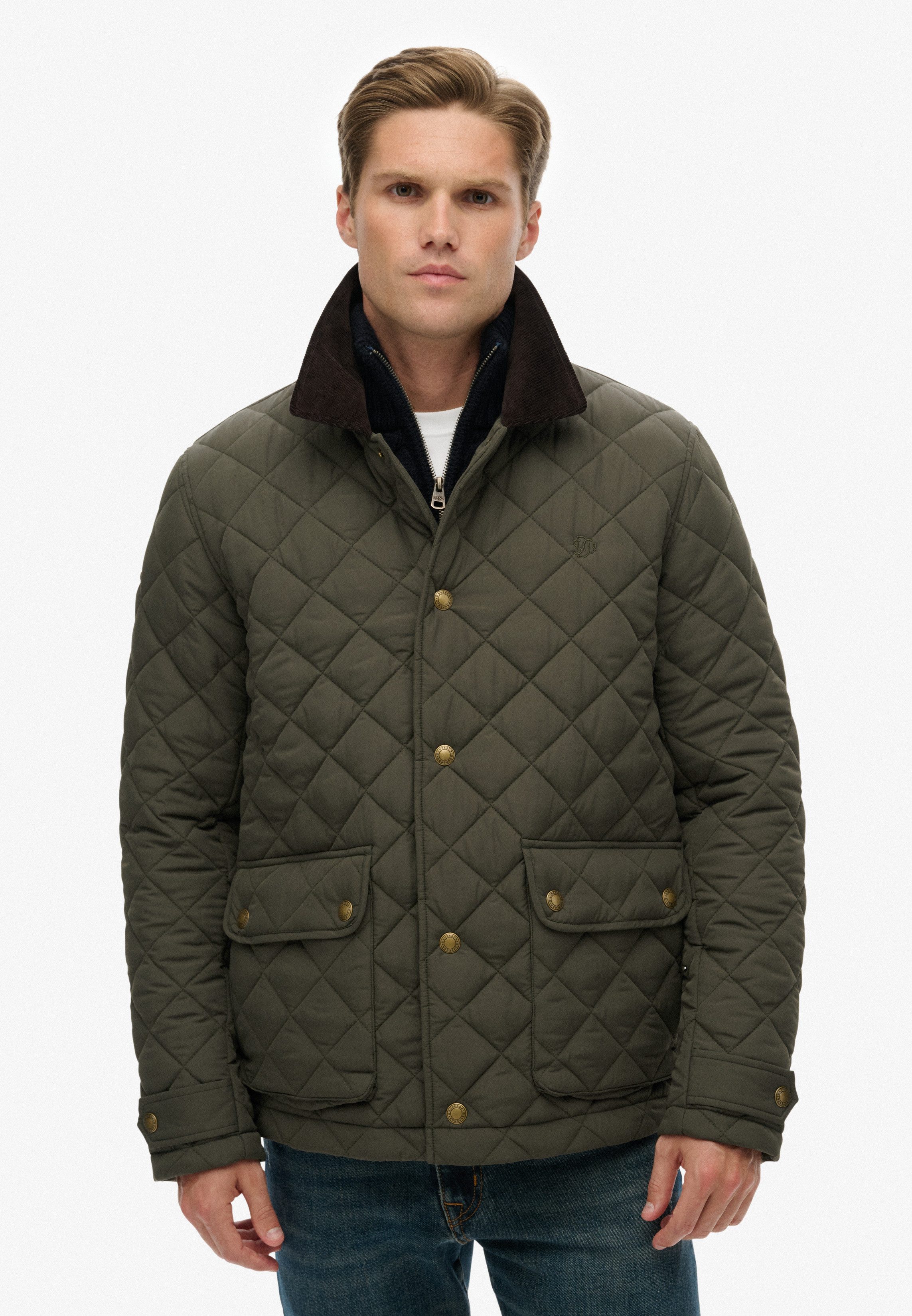 Superdry Steppjacke QUILTED ESTATE COACH JACKET Kunstfaser, regular fit