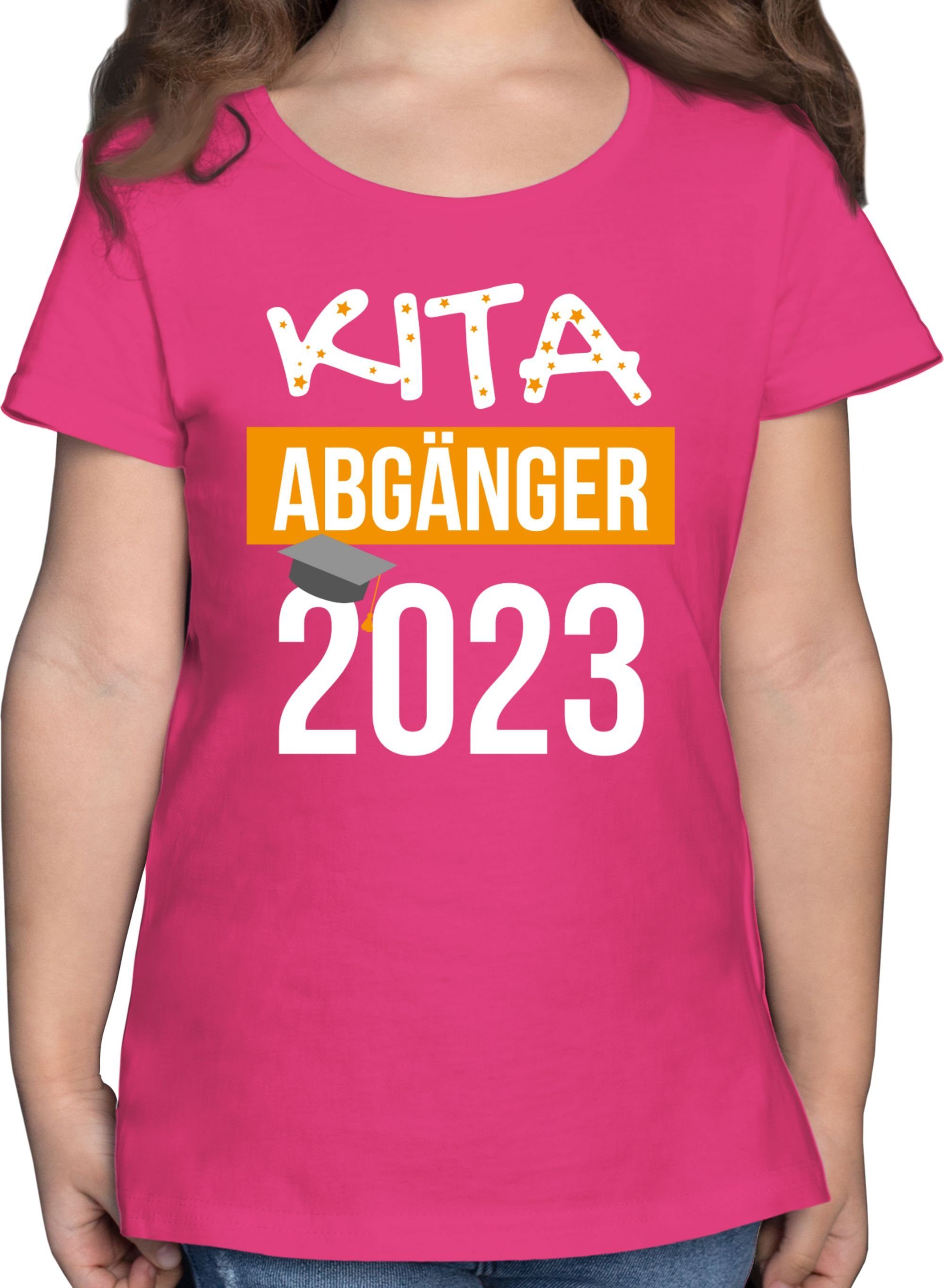 Shirtracer T-Shirt Kita Abgänger 2023 Einschulung Mädchen 1 Fuchsia