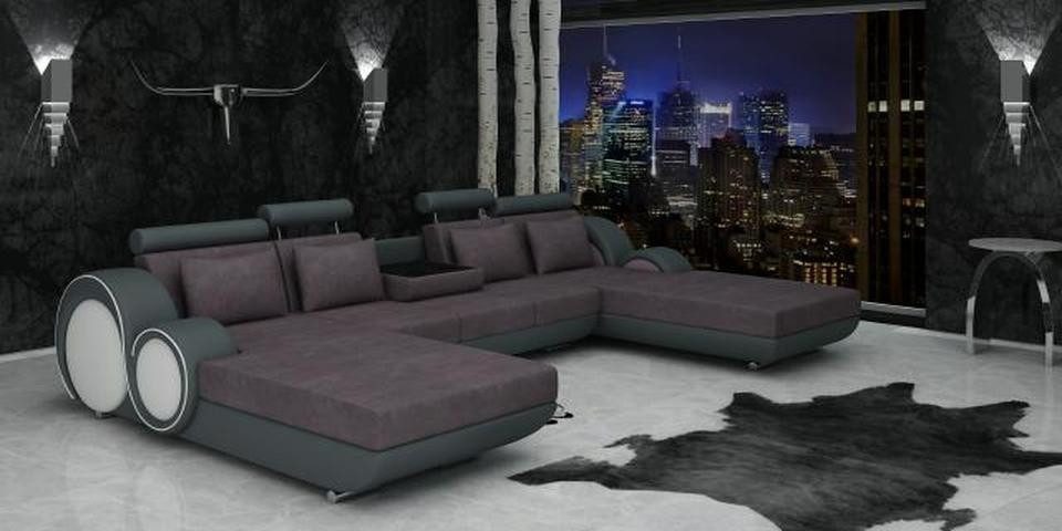 Xlmoebel Wohnlandschaft Stoffsofa Berlin in U-Form mit USB-Ecksofa, Designer-Sofa Garnitur, Hergestellt in Europa