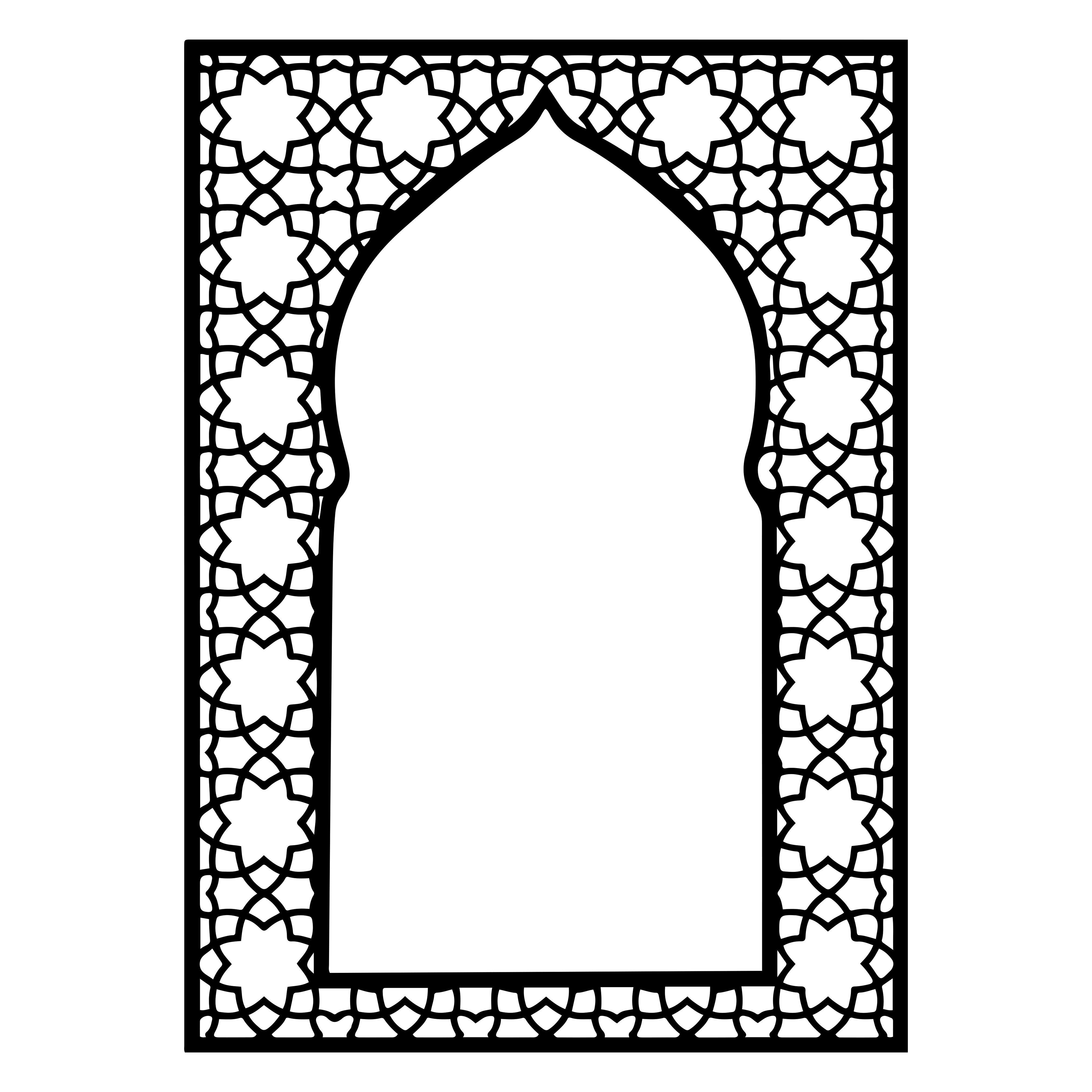 Jumpeak Wanddekoobjekt Wanddeko Metall groß,Achtecksternmuster,geometrische durchbrochene (ramadan deko,ramadan geschenke,islamischer stil,dekoration aesthetic, Schwarz,Weiß,Gold,Silber), bogenförmiges Fenstergitter,metallene Deko im exotischen Stil,Geschenk