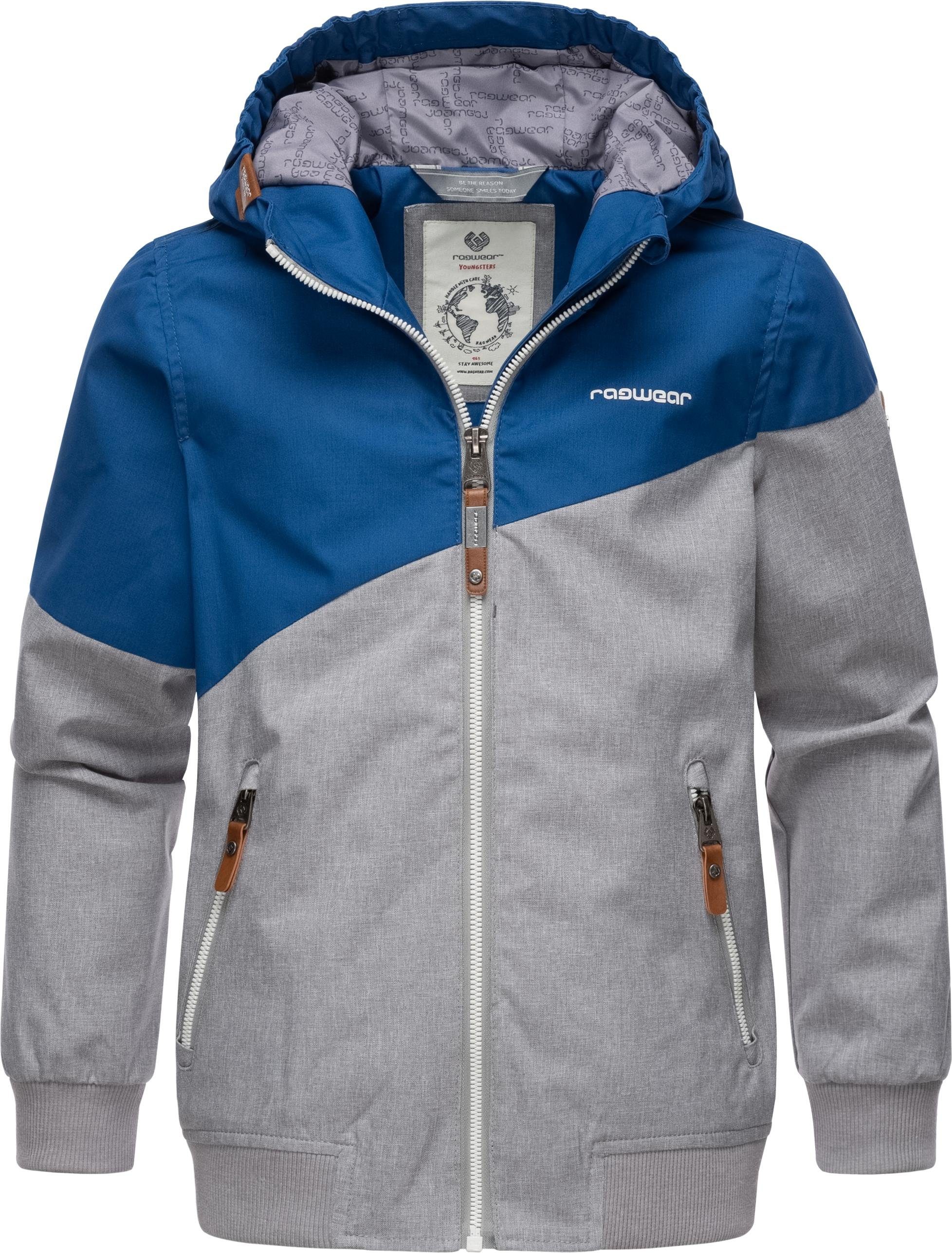 Kapuze Jacke Jungen Ragwear mit II Outdoorjacke blau Jowell sportliche