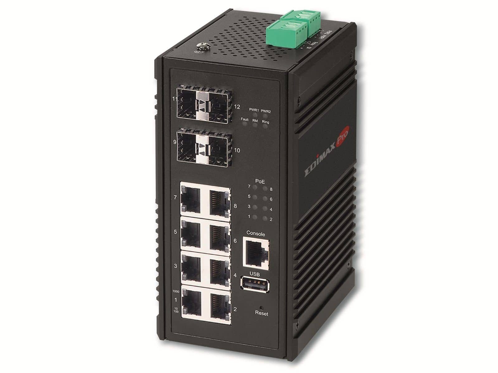 EDIMAX Industrie-Switch IGS-5408P, 8-port Netzwerk-Switch