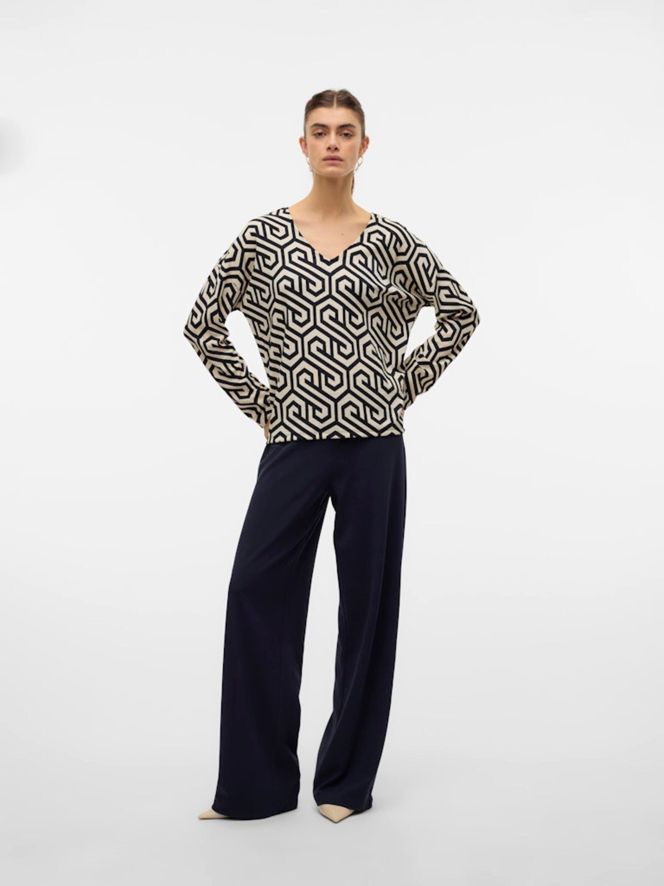 Vero Moda Langarmbluse VMMERVE (1-tlg) Plain/ohne Details