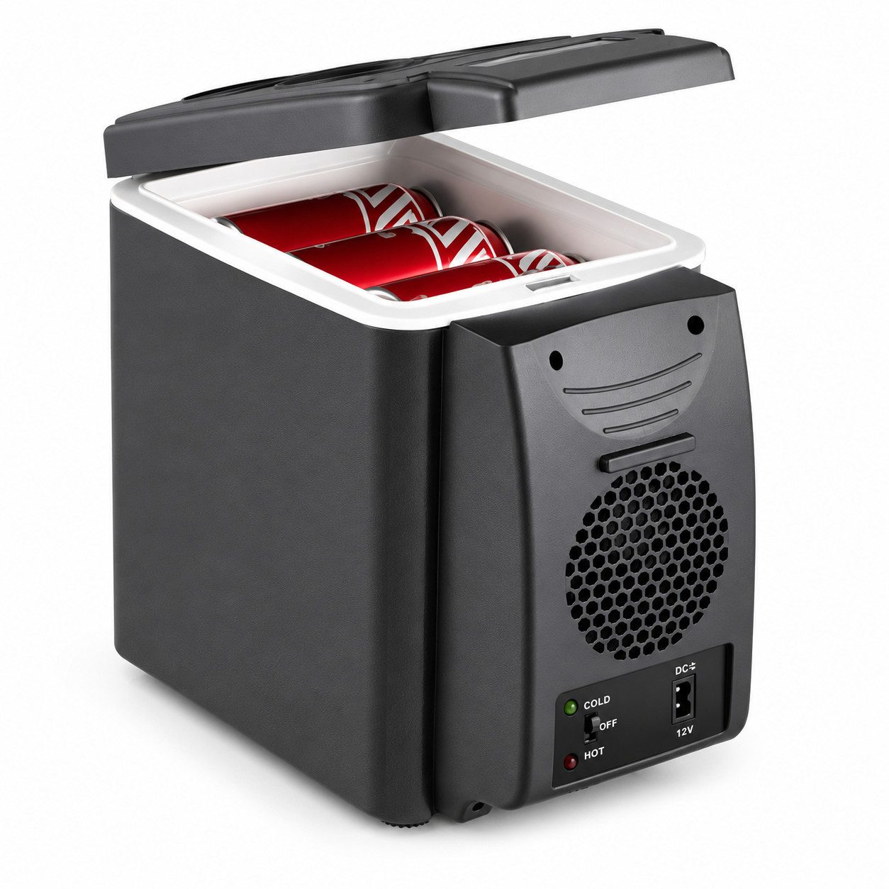 Tekoo Elektrische Kühlbox Elektrische Auto-Kühlbox: Mini-Kühlschrank 12V/220V tragbar, 6L, 6 l, 2-in-1 Kühl- und Heizfunktion