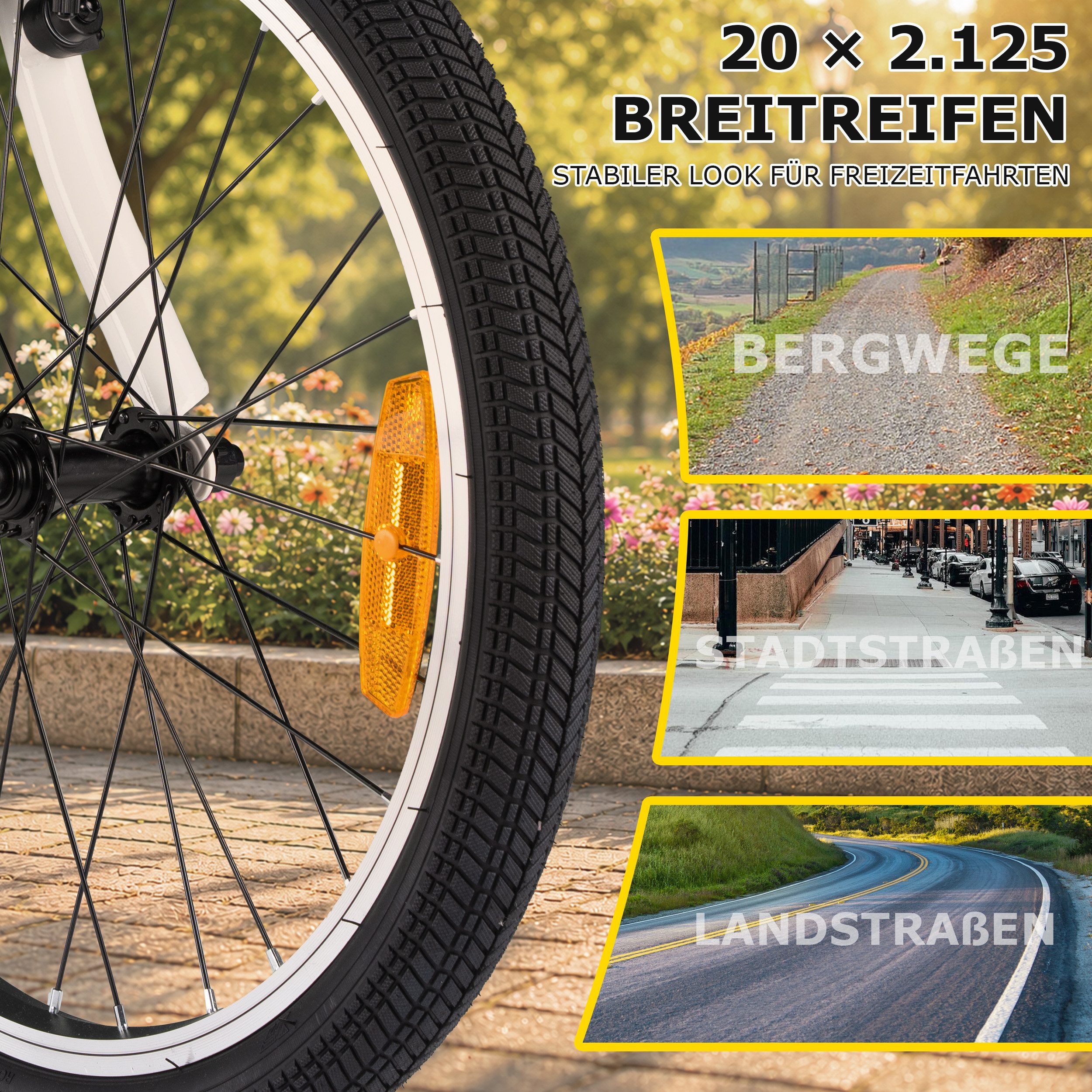 Vankel Kinderfahrrad 20 Zoll, Kinderrad, MTB, mit Gepäckträger und V-Brakes, 7 Gang, Kettenschaltung, Robustes Design, ab 6 Jahren, Alltag, Ausflug, Reflektoren