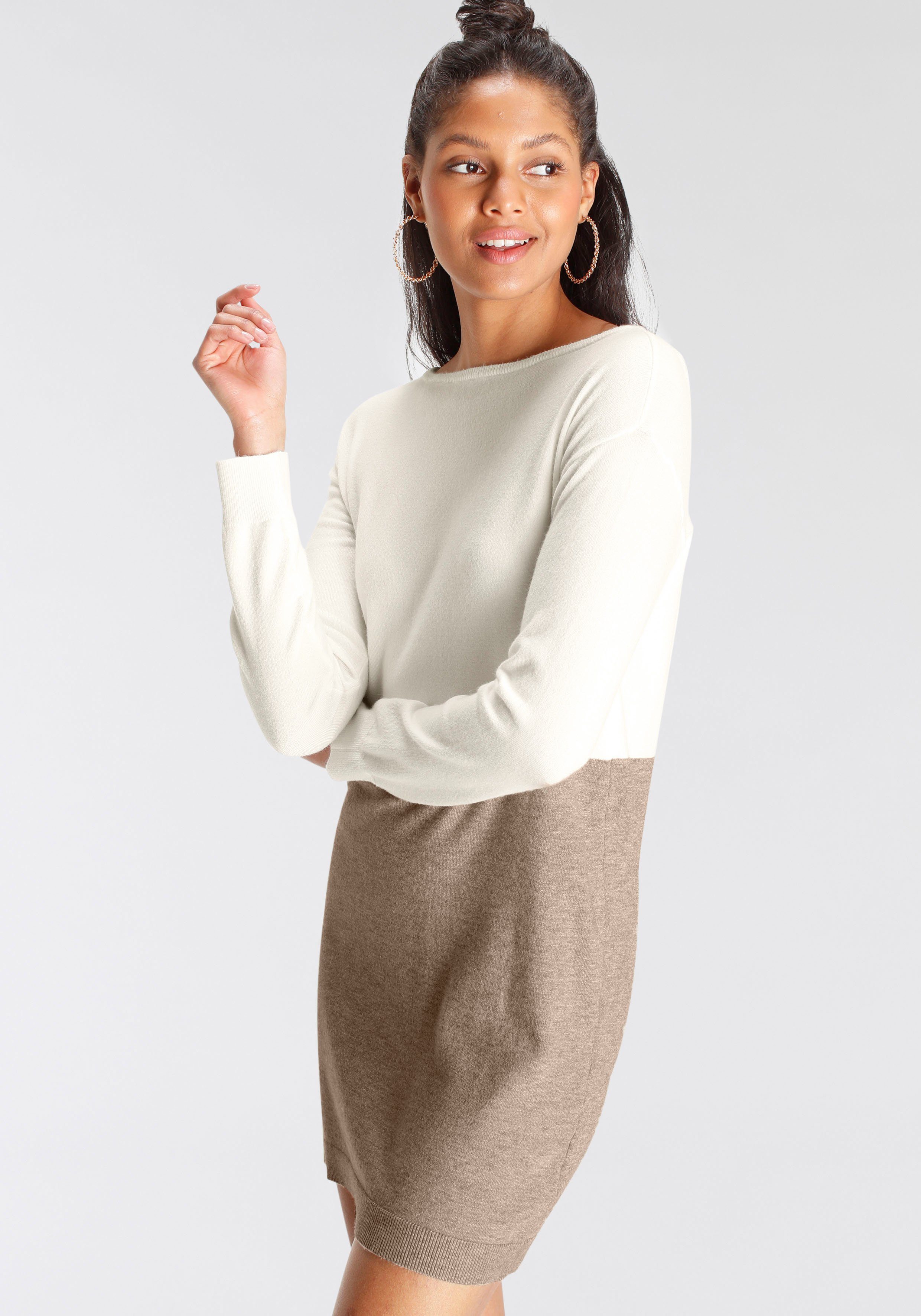 AJC Strickkleid kniefrei, leger, aus Viskose, günstig online kaufen