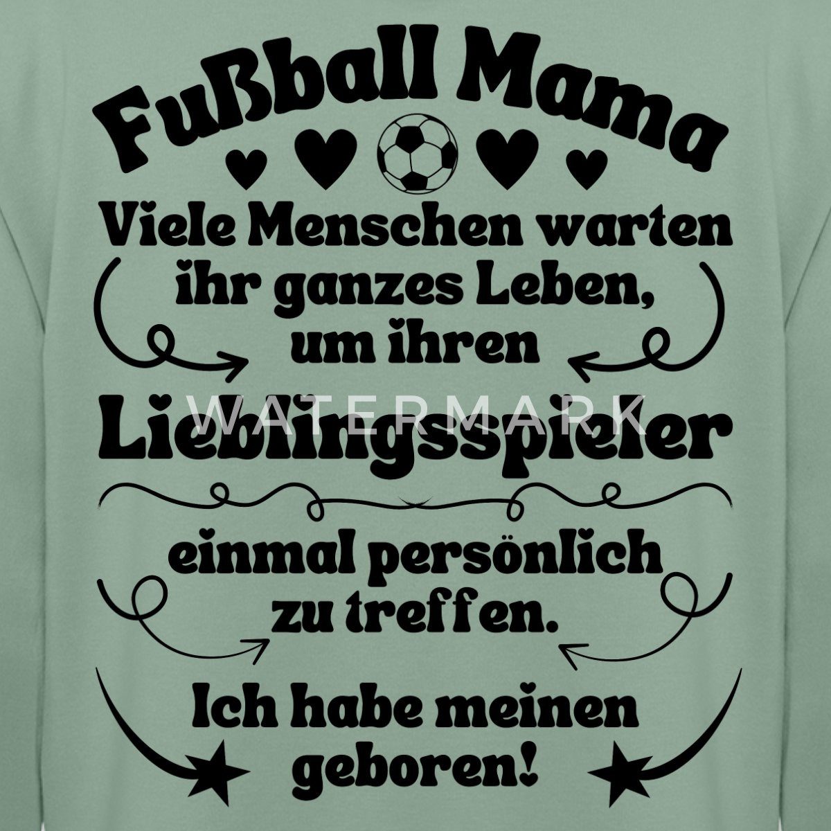 Spreadshirt Hoodie Fußball Mama Lieblingsspieler Geboren Unisex Hoodie (1-tlg)