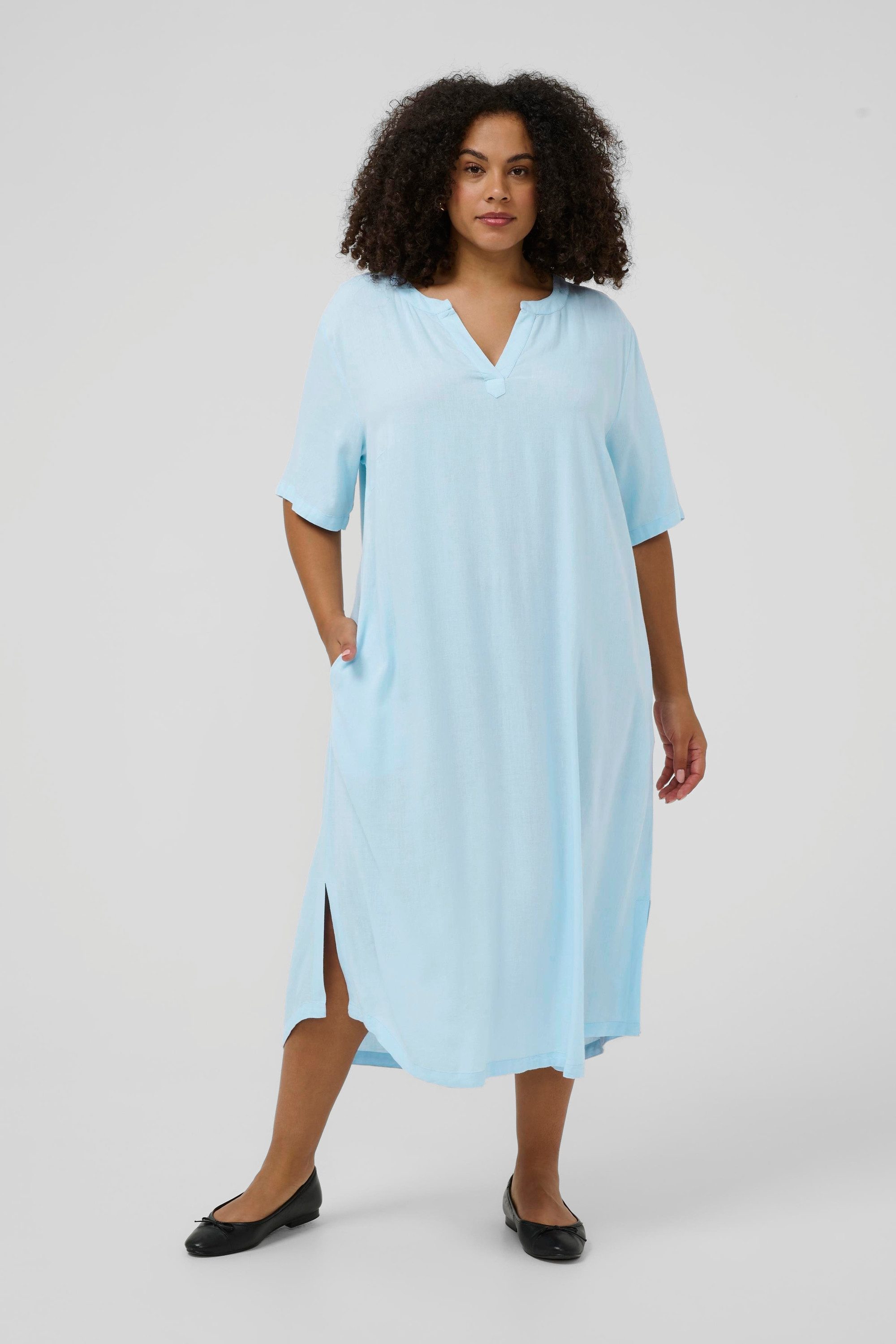 KAFFE Curve Blusenkleid Kleid KCmille Große Größen