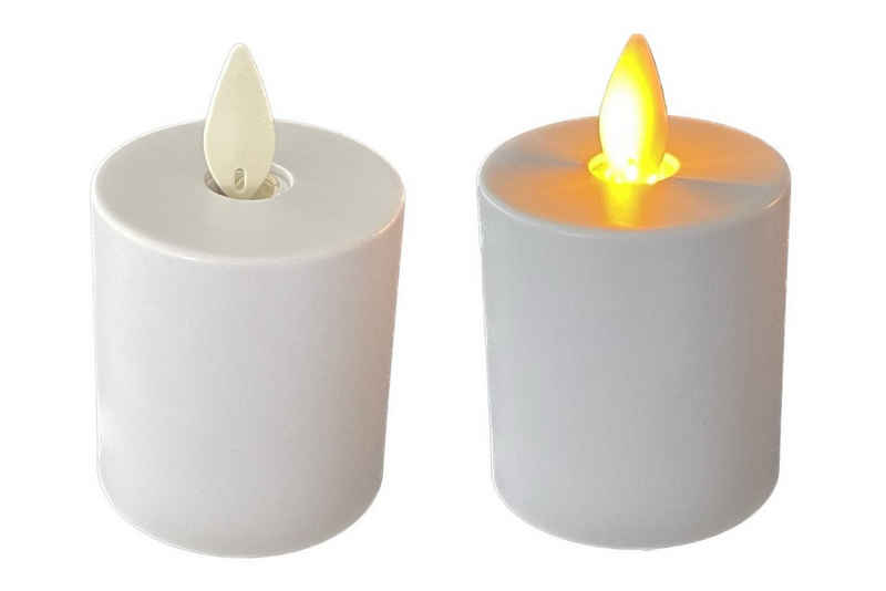 Coen Bakker LED-Kerze Anna`s Collection (2-tlg), 2er Set LED Kerzen weiß, Timer und bewegliche Flamme