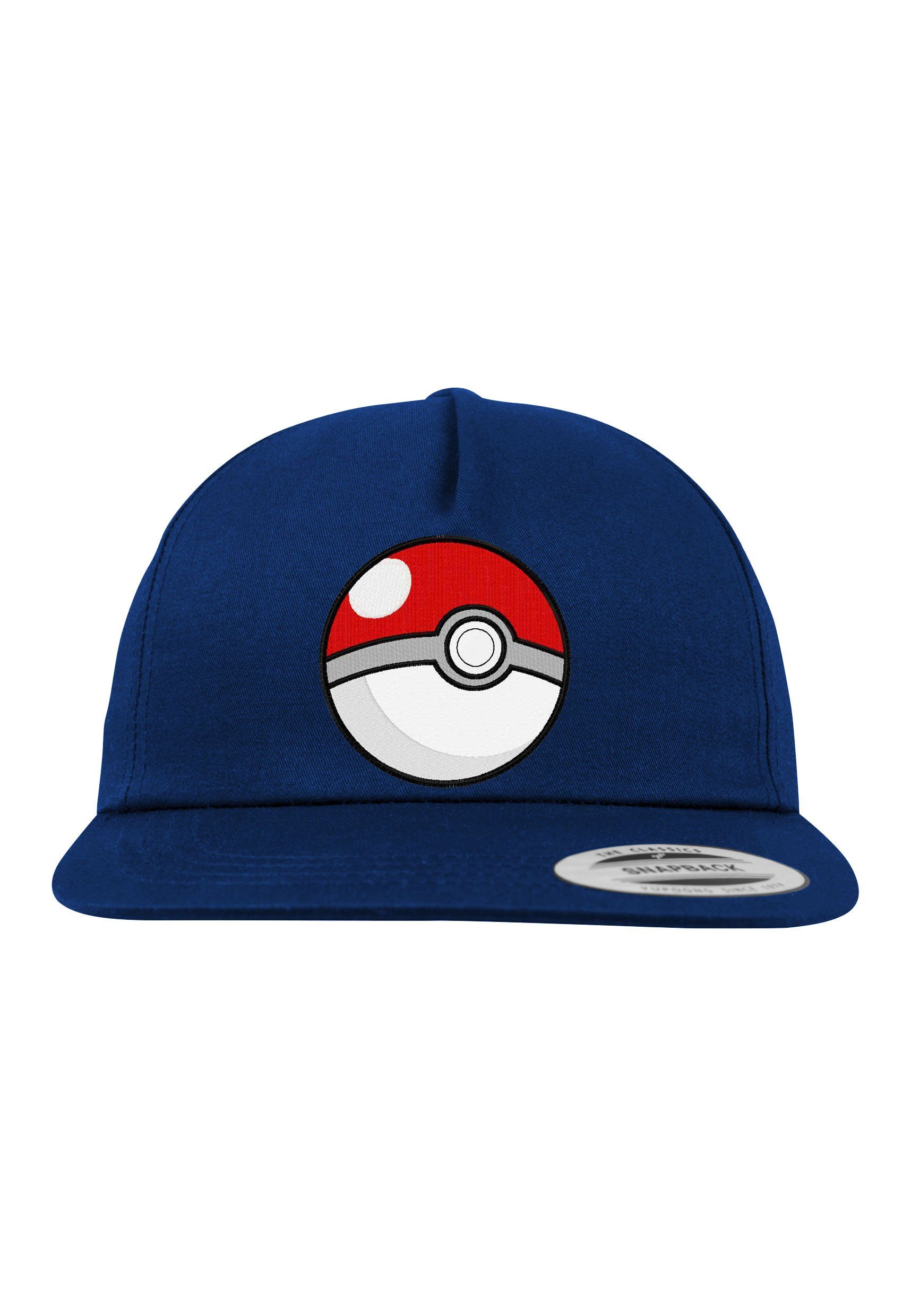Youth Designz Baseball Cap Poke Ball Unisex Snapback Cap mit modischer Logo Stickerei Navyblau