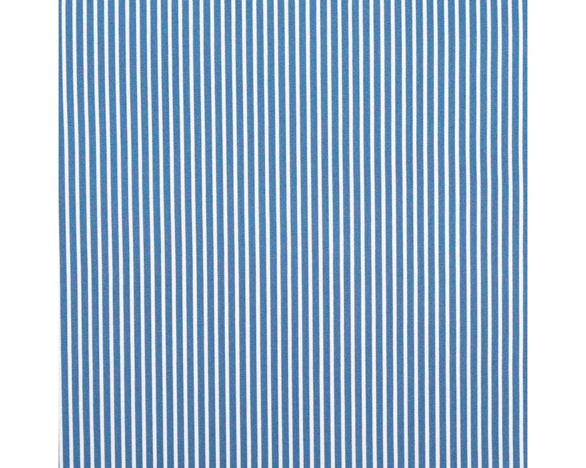 Thumbnail - SCHÖNER LEBEN. Stoff Baumwollstoff Popeline Streifen blau weiß 1,50m Breite