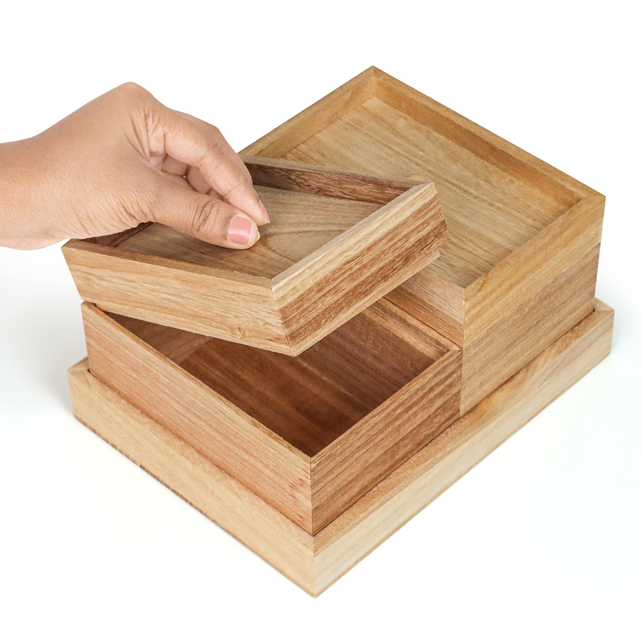 Fächer für Schmuckkästchen 5 Schmuckständer Box Compartments - Damen, Jewelry 5 - Wooden Holz for Women Vous Belle