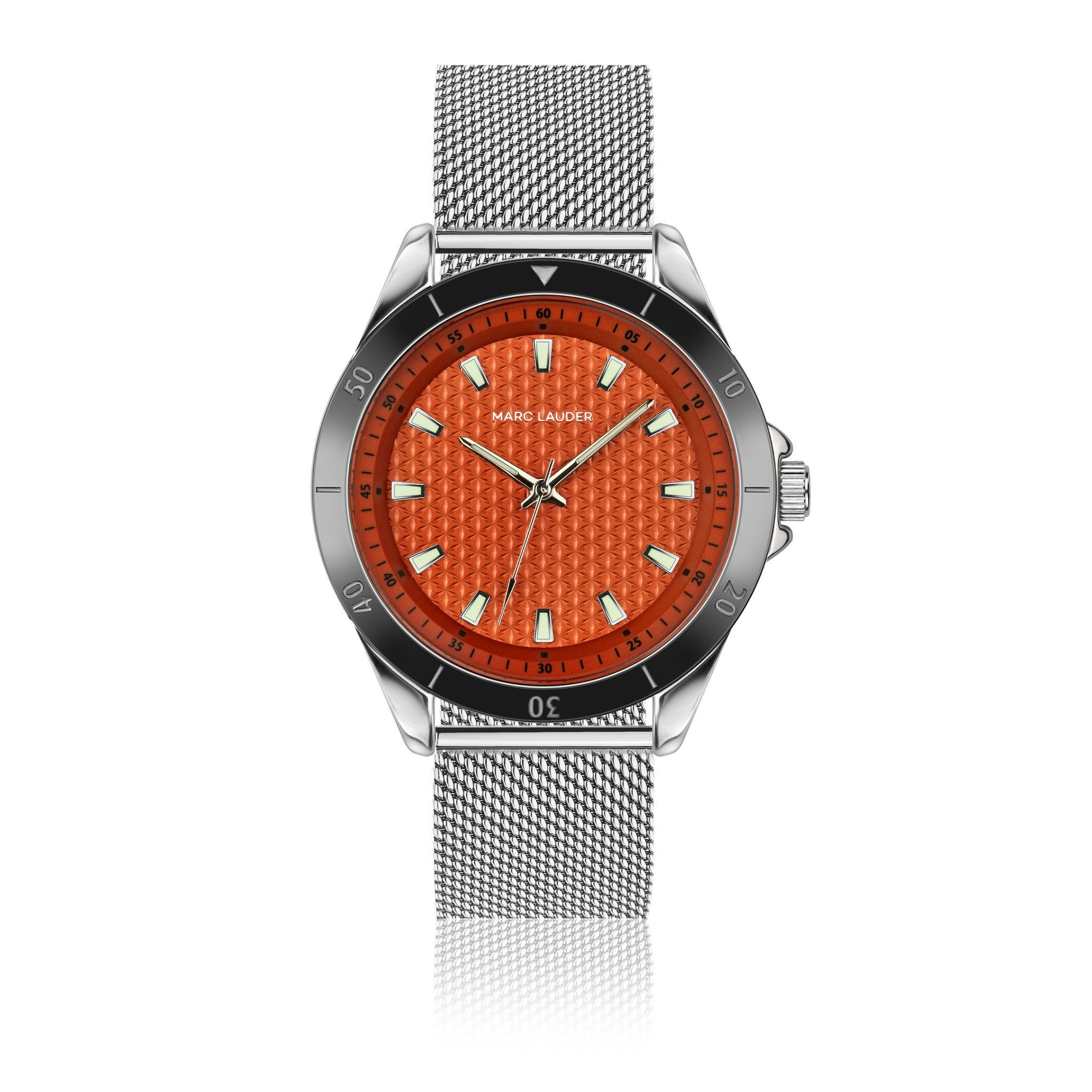 MARC LAUDER Quarzuhr MD5-B010S San Marino Silver Mesh