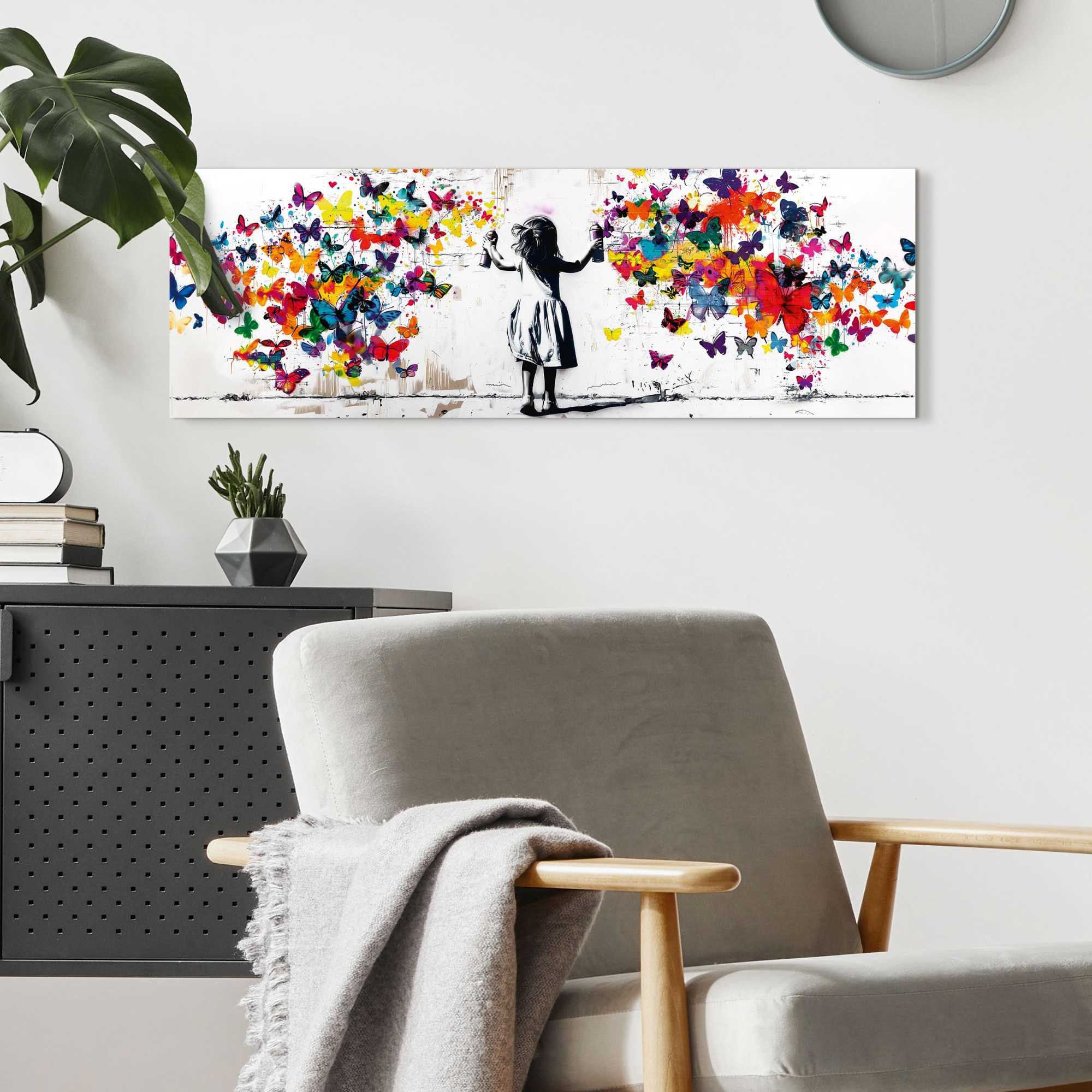 Reinders! Deco-Panel Graffiti-Schmetterlinge, Teenager Zimmer - Mehrfarbig günstig online kaufen