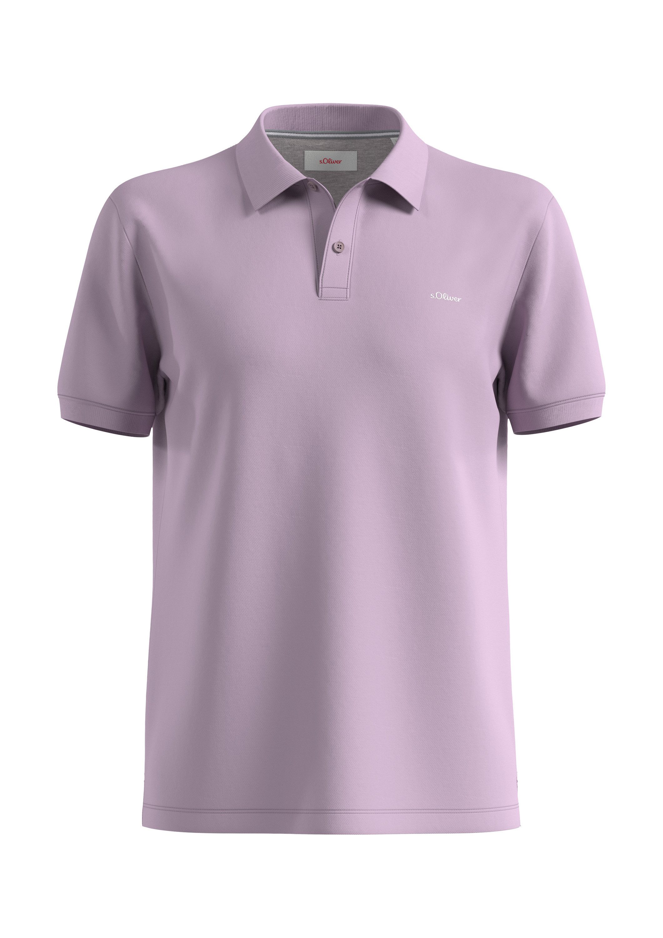 s.Oliver Kurzarmshirt Polo-Shirt Poloshirt mit Logo-Stickerei und Knopfleis günstig online kaufen