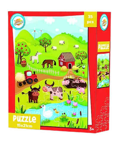 Puzzle Bauernhof, 35 Puzzleteile, mini Kinderpuzzle 35 Teile ab 3 Jahre