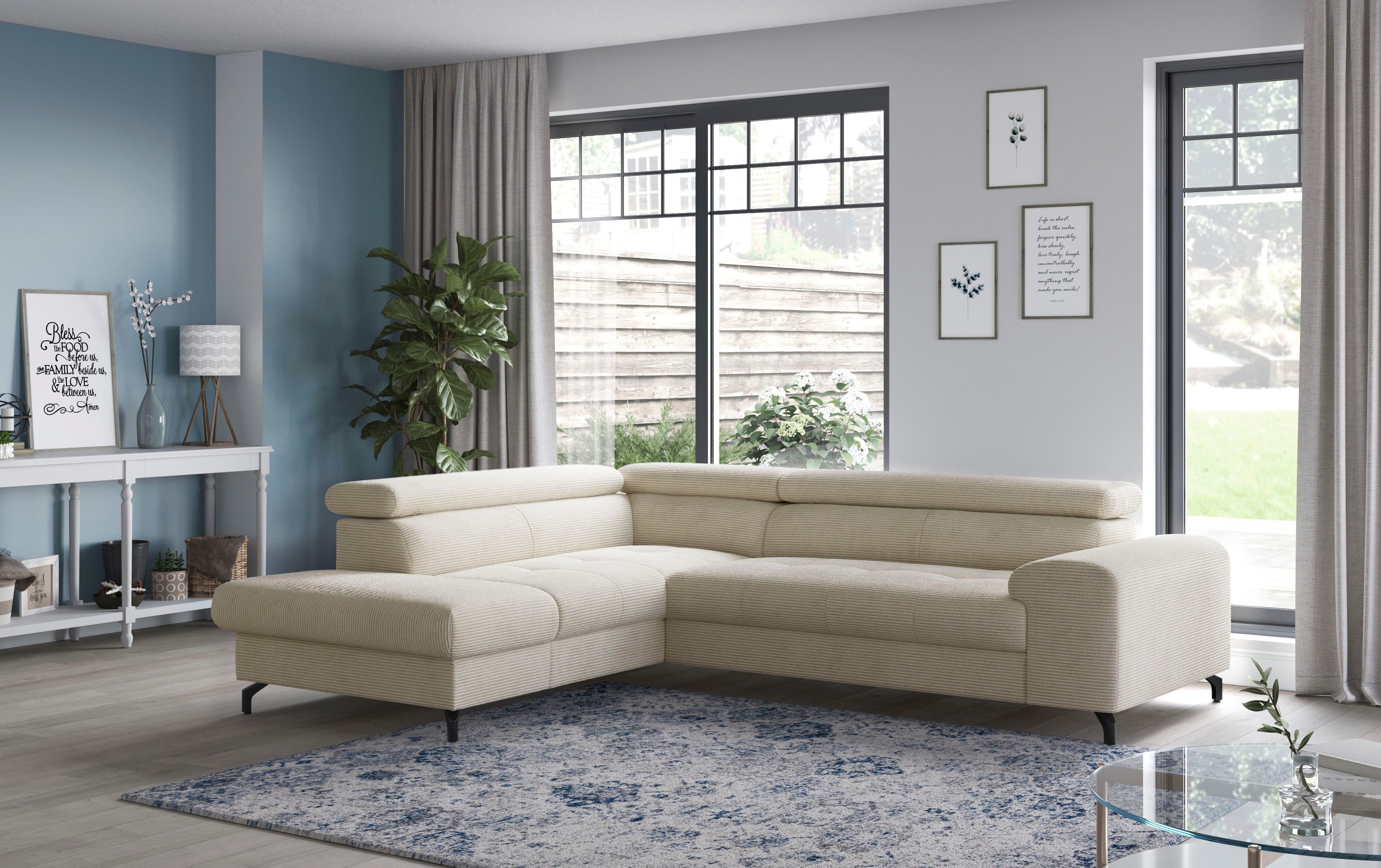 COTTA Ecksofa Aura L-Form, mit Schlaffunktion, günstig online kaufen
