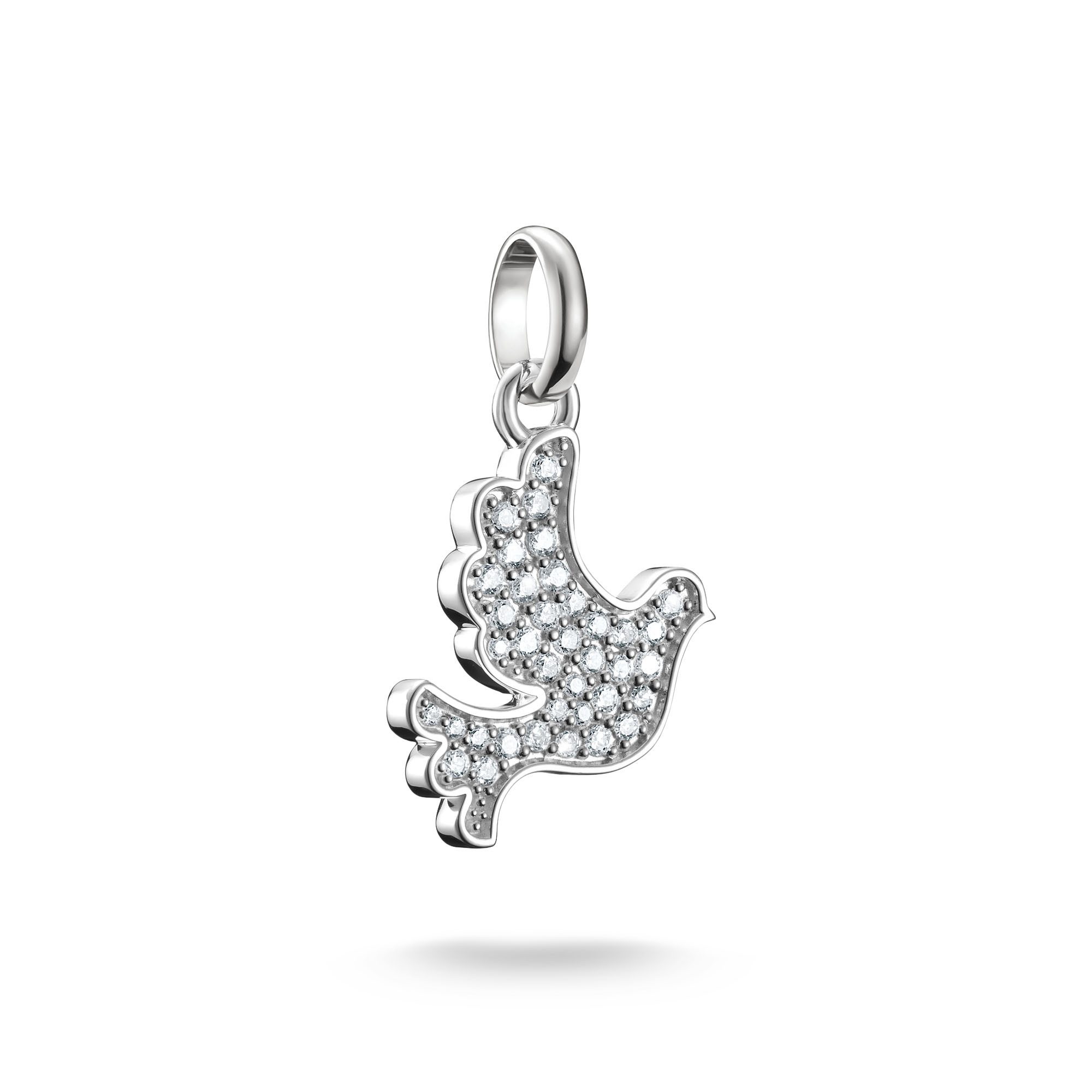 THOMAS SABO Charm-Einhänger Charm Friedenstaube - Connect, CC1267-051-14, mit Zirkonia (synth)